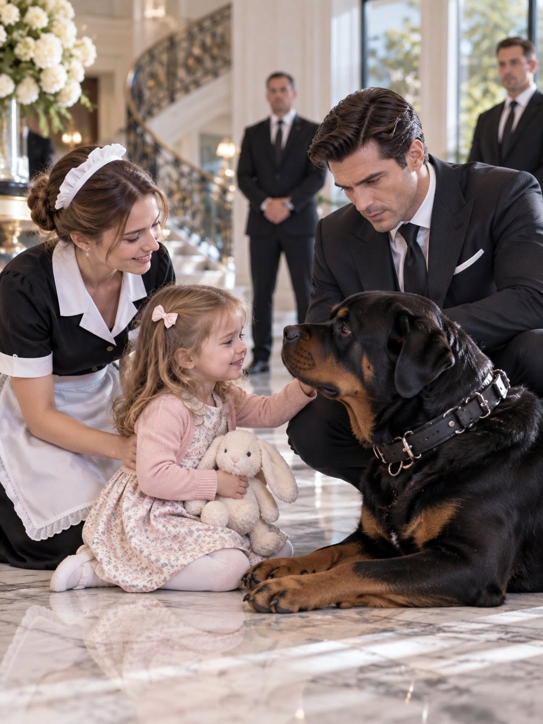 🐾 The Little Girl Who Calmed the Mafia Boss’s Guard Dog