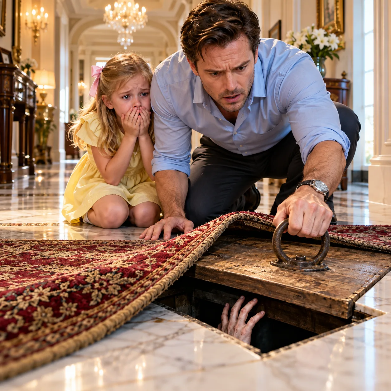 224. 🔔 The Little Girl Who Heard Three Knocks Beneath the Floor—and Opened Harrington House’s Buried Secret
