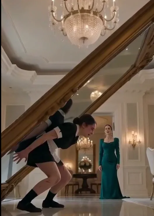 THE MAFIA BOSS WATCHED HIS MAID STRUGGLE WITH A HEAVY MIRROR... UNTIL HIS FIANCÉE'S LIE LED HIM TO A HIDDEN LISTENING DEVICE