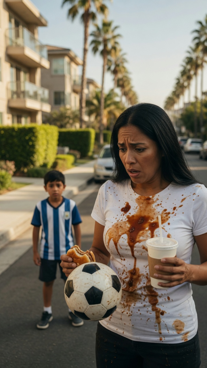 O Menino Derrubou a Comida Dela com uma Bola… Sem Saber que Ela Era a Dona de Todo o Bairro