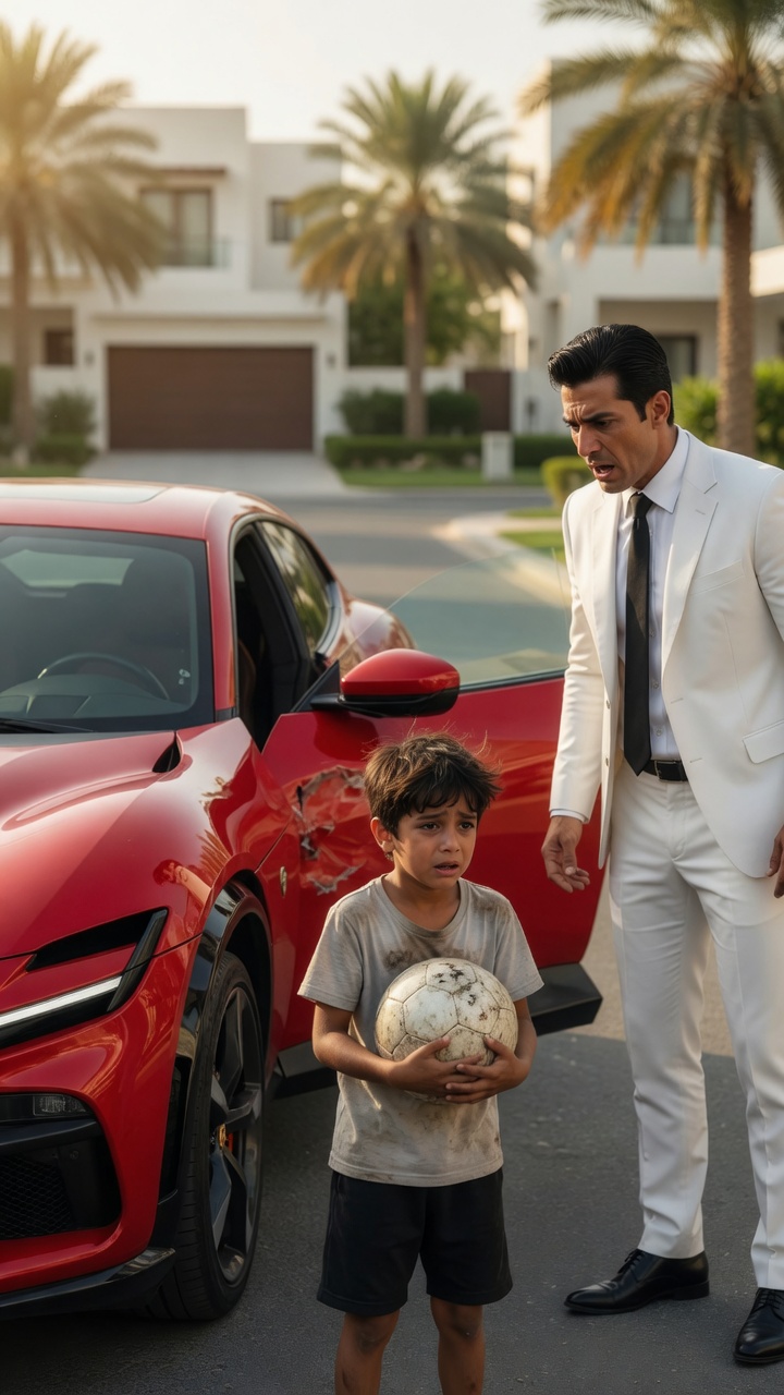 O Menino Pobre Bateu em Sua Ferrari… Mas o Segredo que Revelou Fez o Milionário Chorar