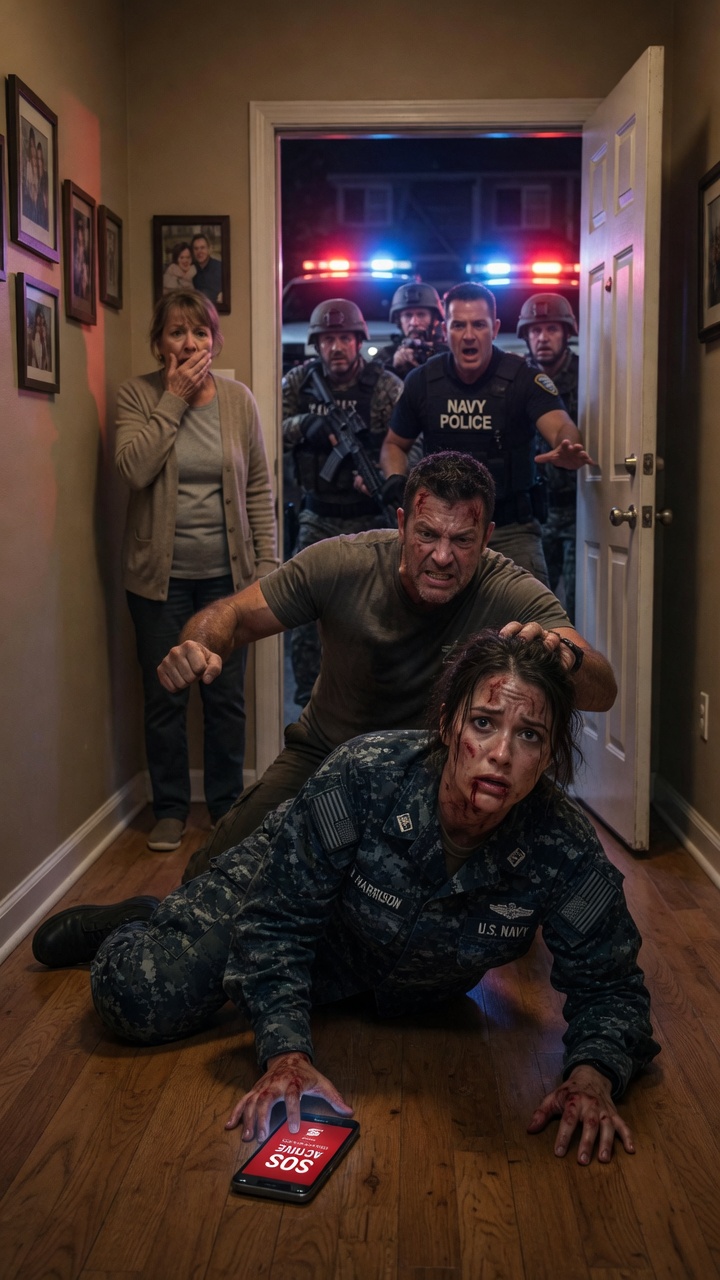 The Navy Officer Crawled Toward Her Phone For Help… But The SOS Alert Exposed Who Was Really Attacking Her