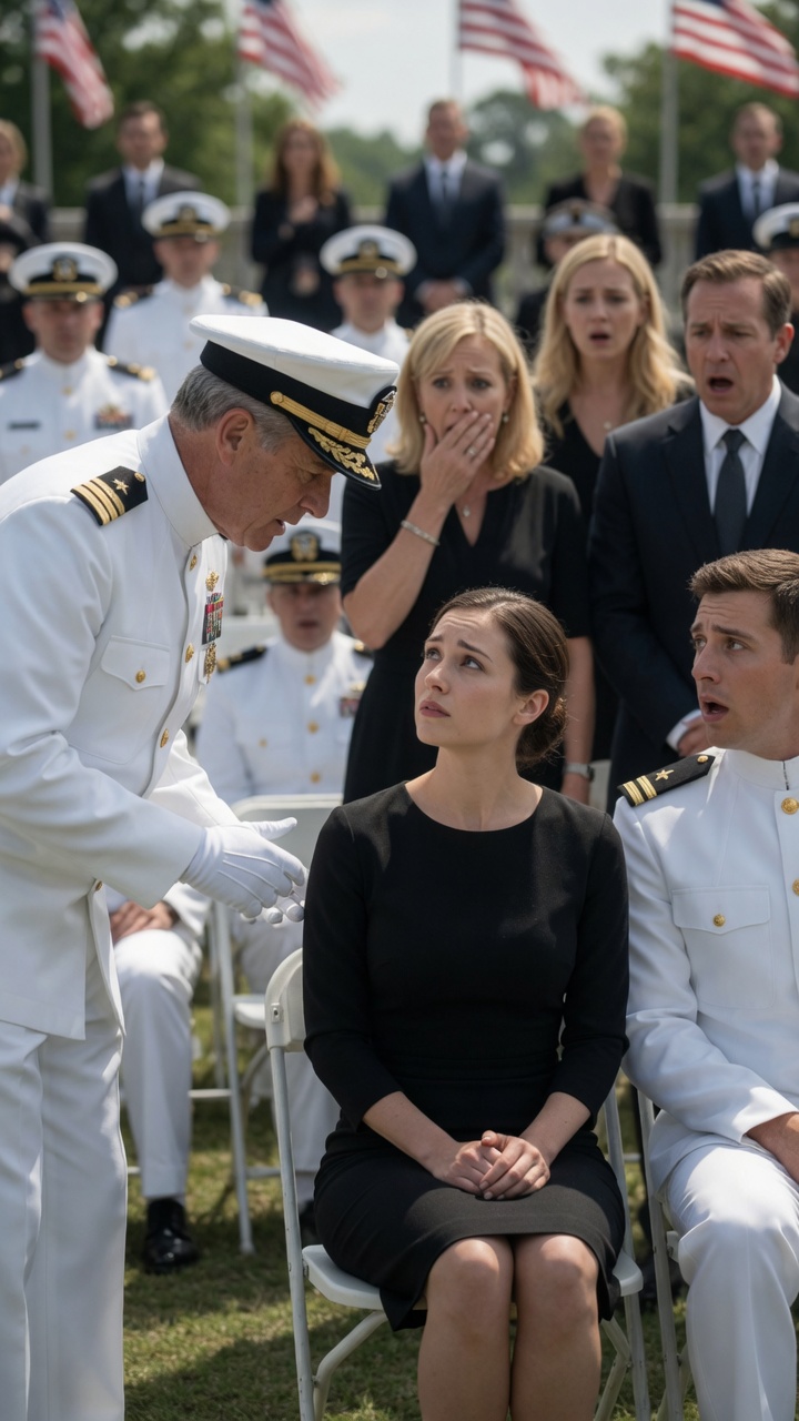 The Navy Officer Leaned Toward The Woman In Black… But Her One Sentence Made His Family Freeze