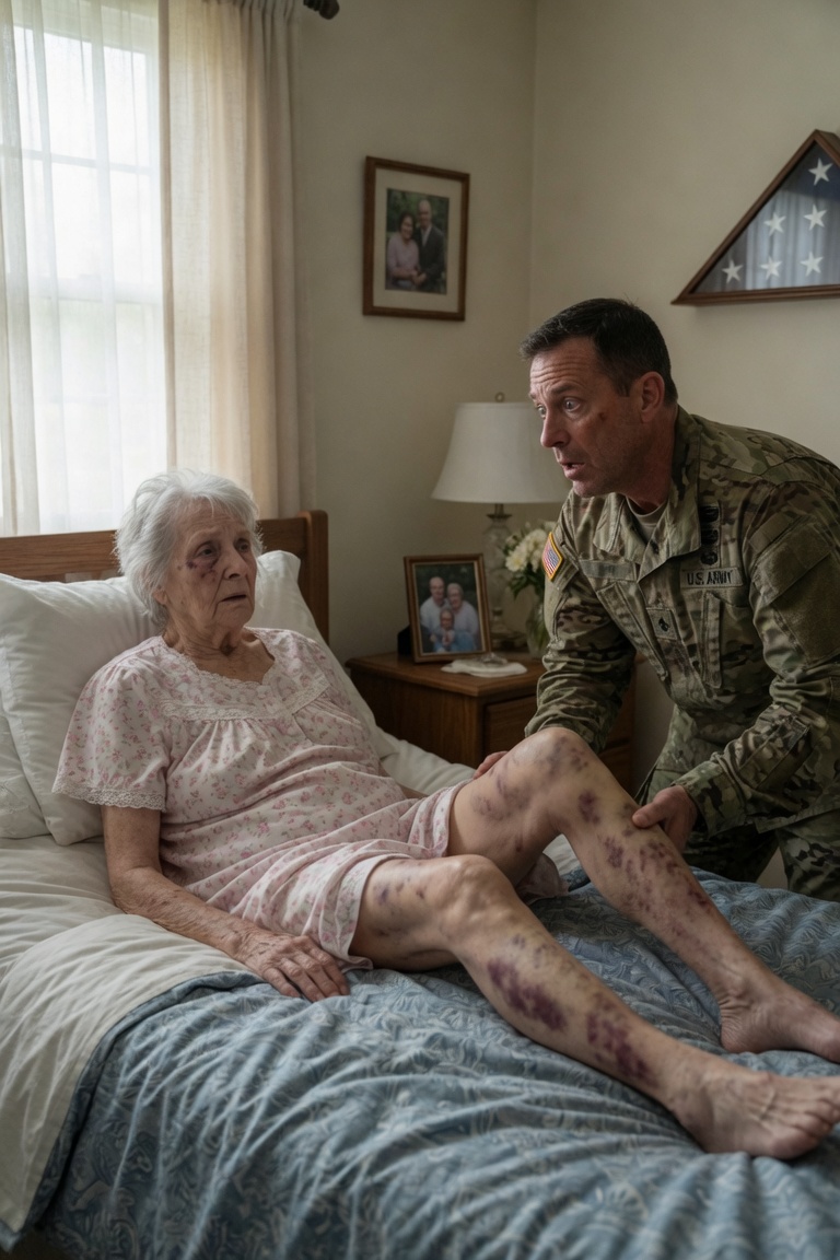 The Soldier Came Home And Found His Grandmother Covered In Bruises… But The Family Photo Beside Her Bed Revealed Who Did It