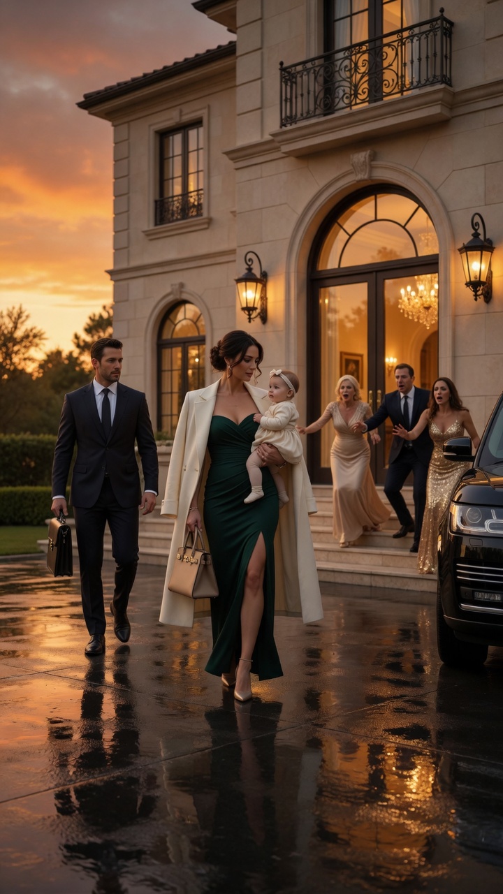 The Woman Walked Out Of The Mansion With The Baby… But One Secret In Her Hand Made The Rich Family Chase Her