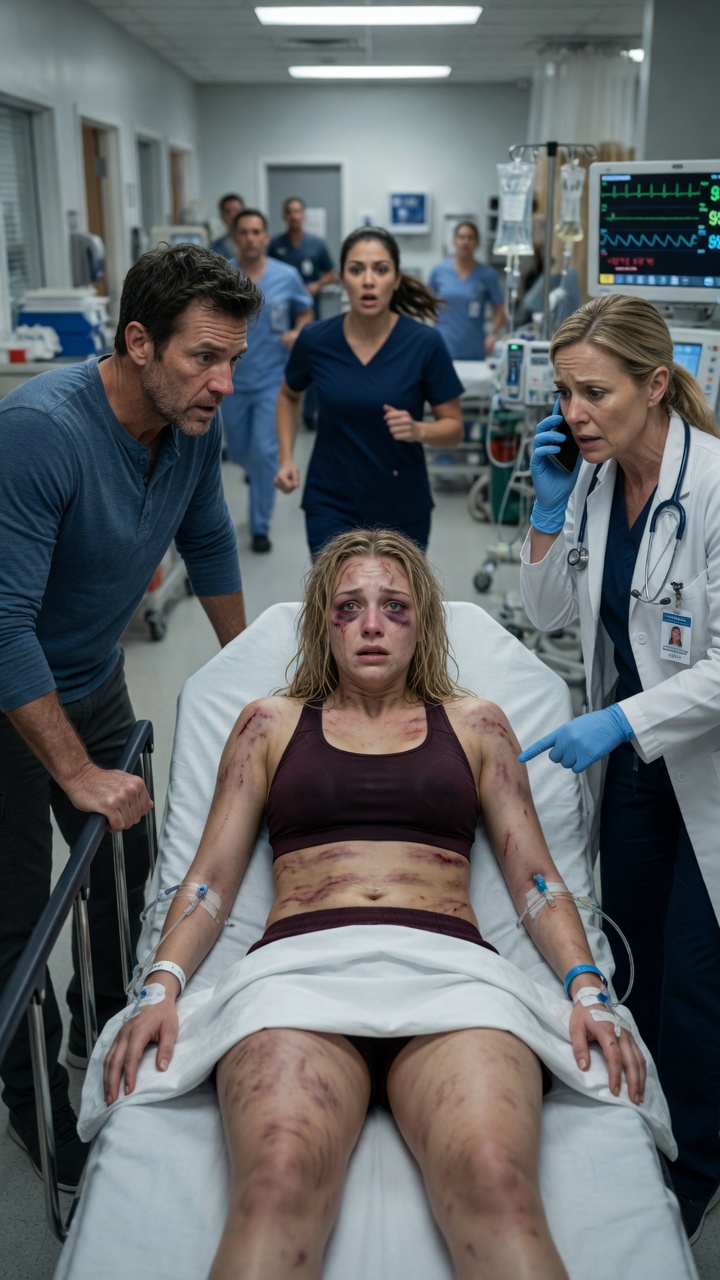 My Husband Told The Doctor I Fell In The Shower… But One Look At My Bruises Made Him Call The Police