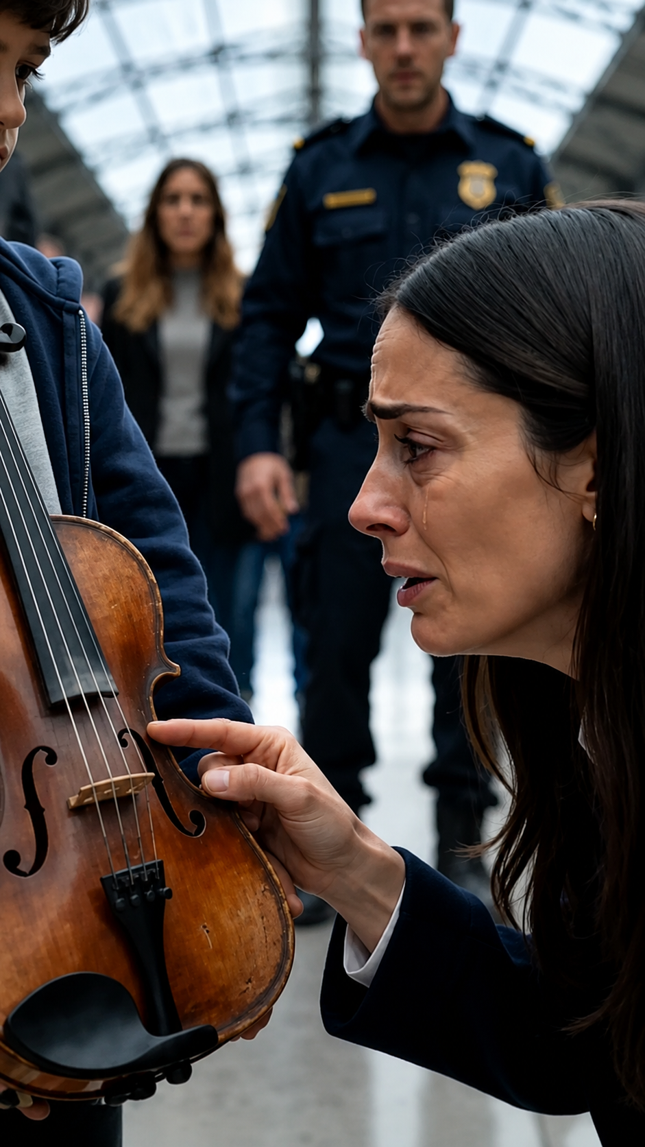 El Niño Pobre Tocaba El Violín En La Estación… Pero El Símbolo Grabado Reveló Que Era El Hijo Desaparecido De La Mujer Rica