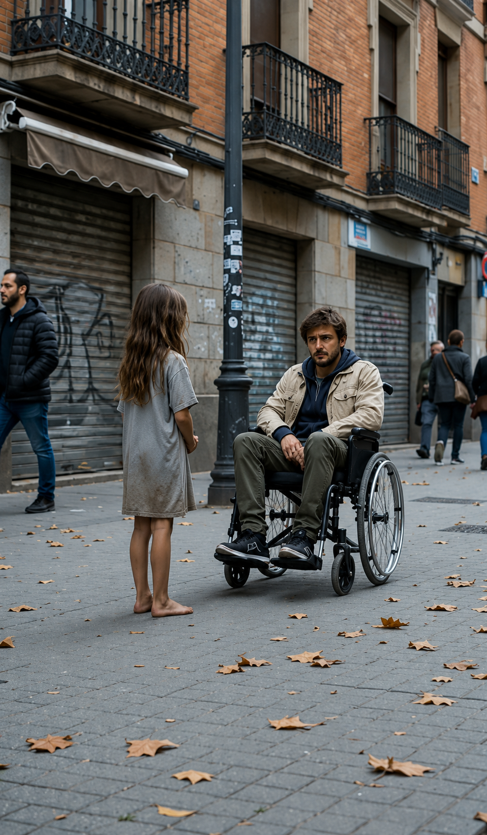 La Petite Fille Pauvre S’Approcha De L’Homme En Fauteuil Roulant… Mais La Médaille Militaire Révéla La Vérité Sur Son Père Disparu