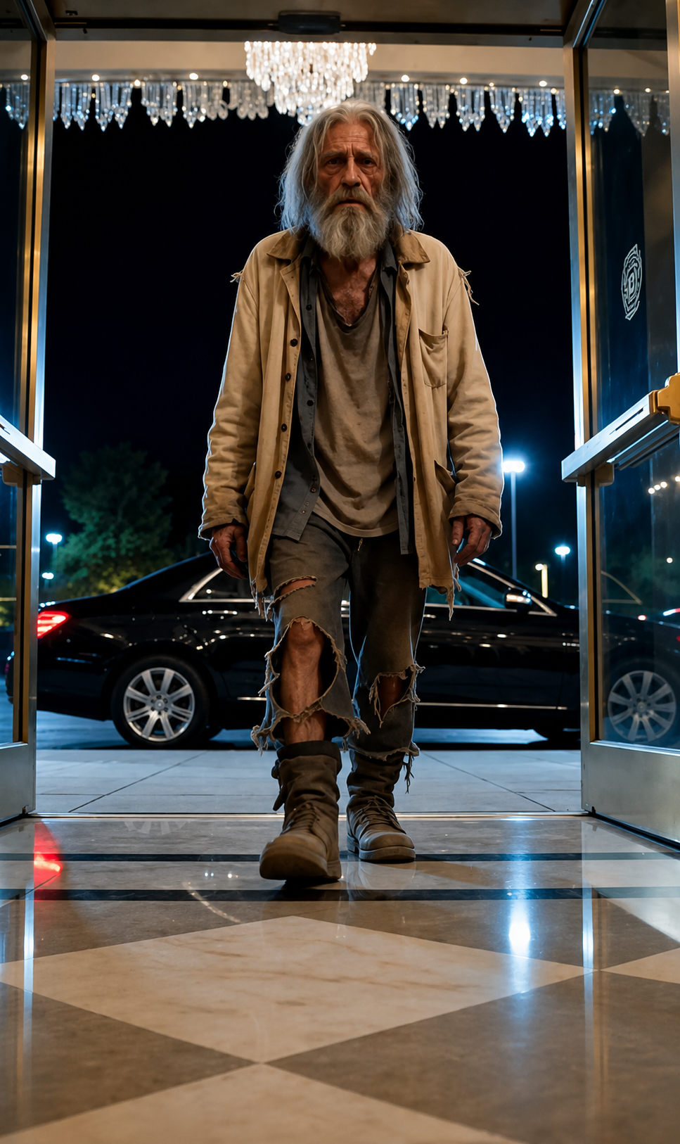 The Homeless Old Man Was Dragged From The Luxury Hotel… Until His Old Photo Revealed The Daughter The Millionaire Family Erased