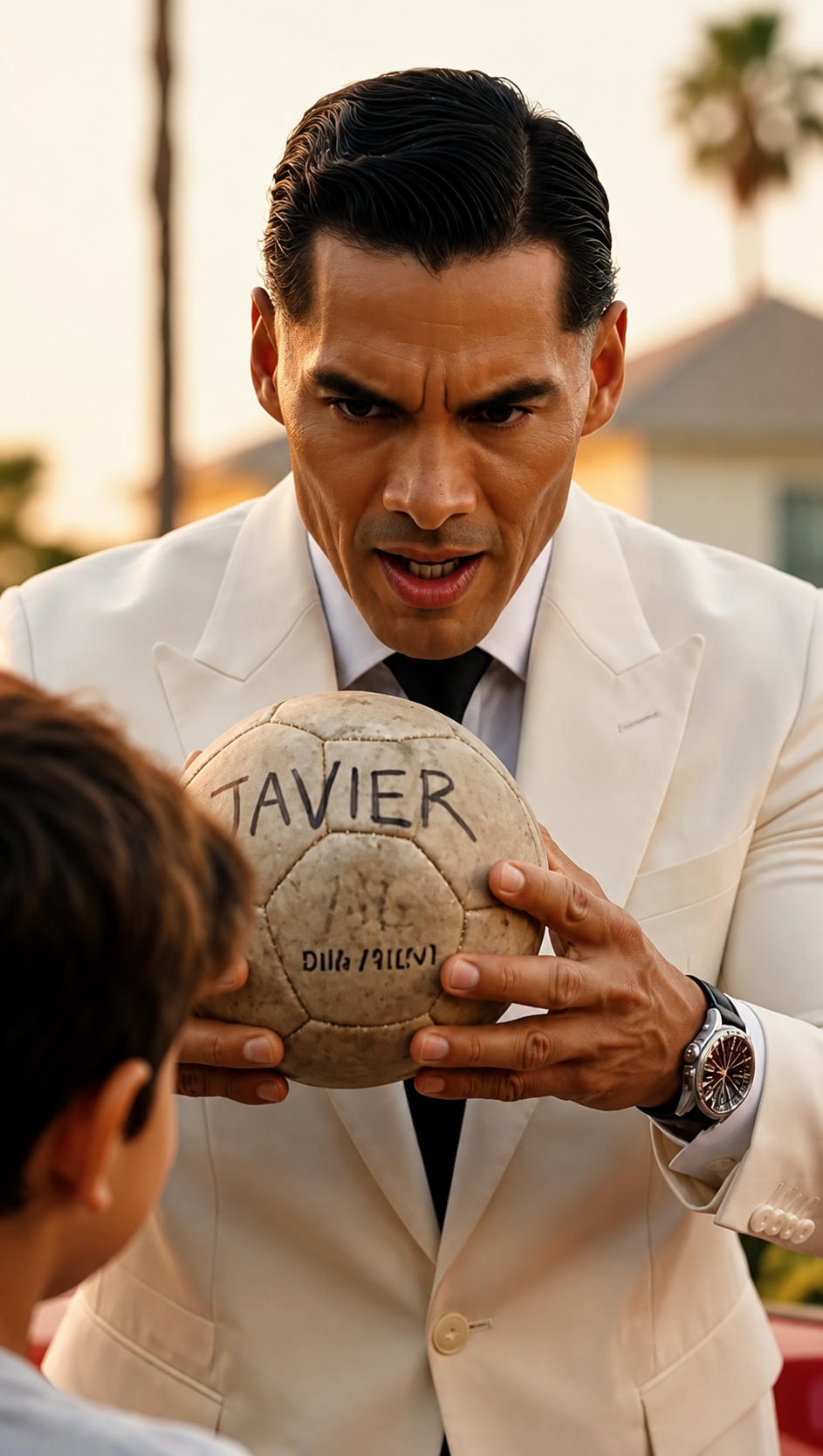 The Poor Boy Scratched A Millionaire’s Red Sports Car… Until The Name On His Old Soccer Ball Revealed The Brother They Erased