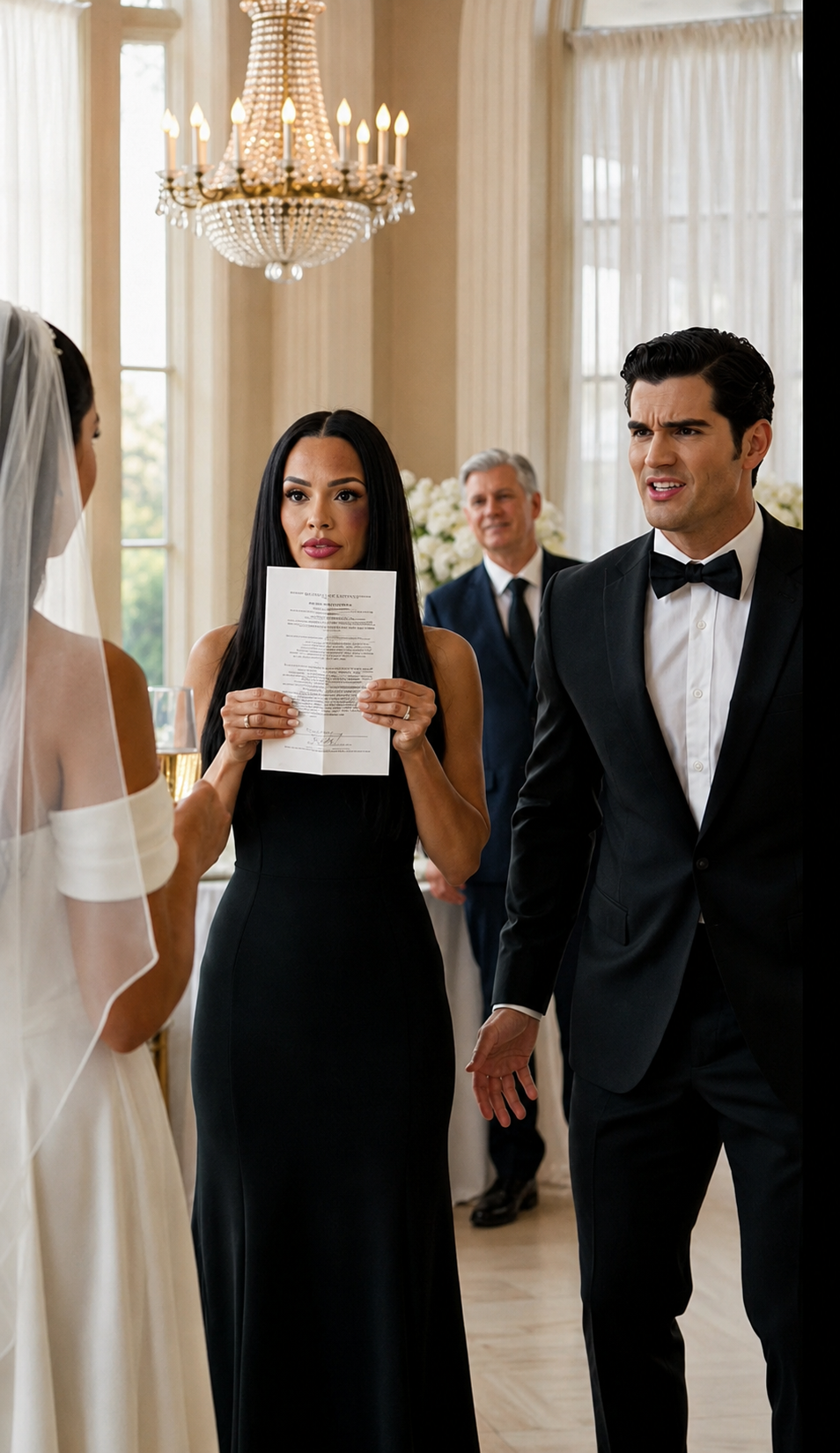 The Woman In Black Stopped The Wedding With One Stamped Document… And Exposed The Groom Who Was Already Married