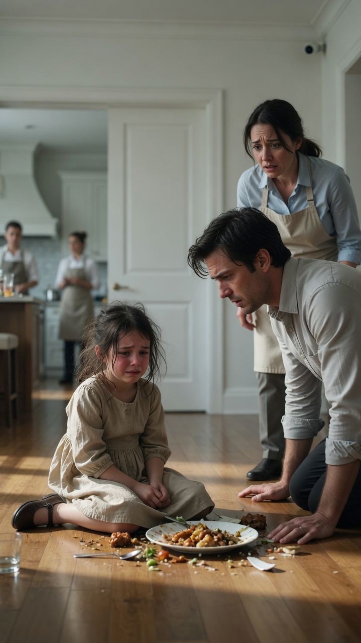 The Father Accused The Maid After His Daughter Cried On The Floor… Until The Kitchen Camera Revealed Who Poisoned The Food