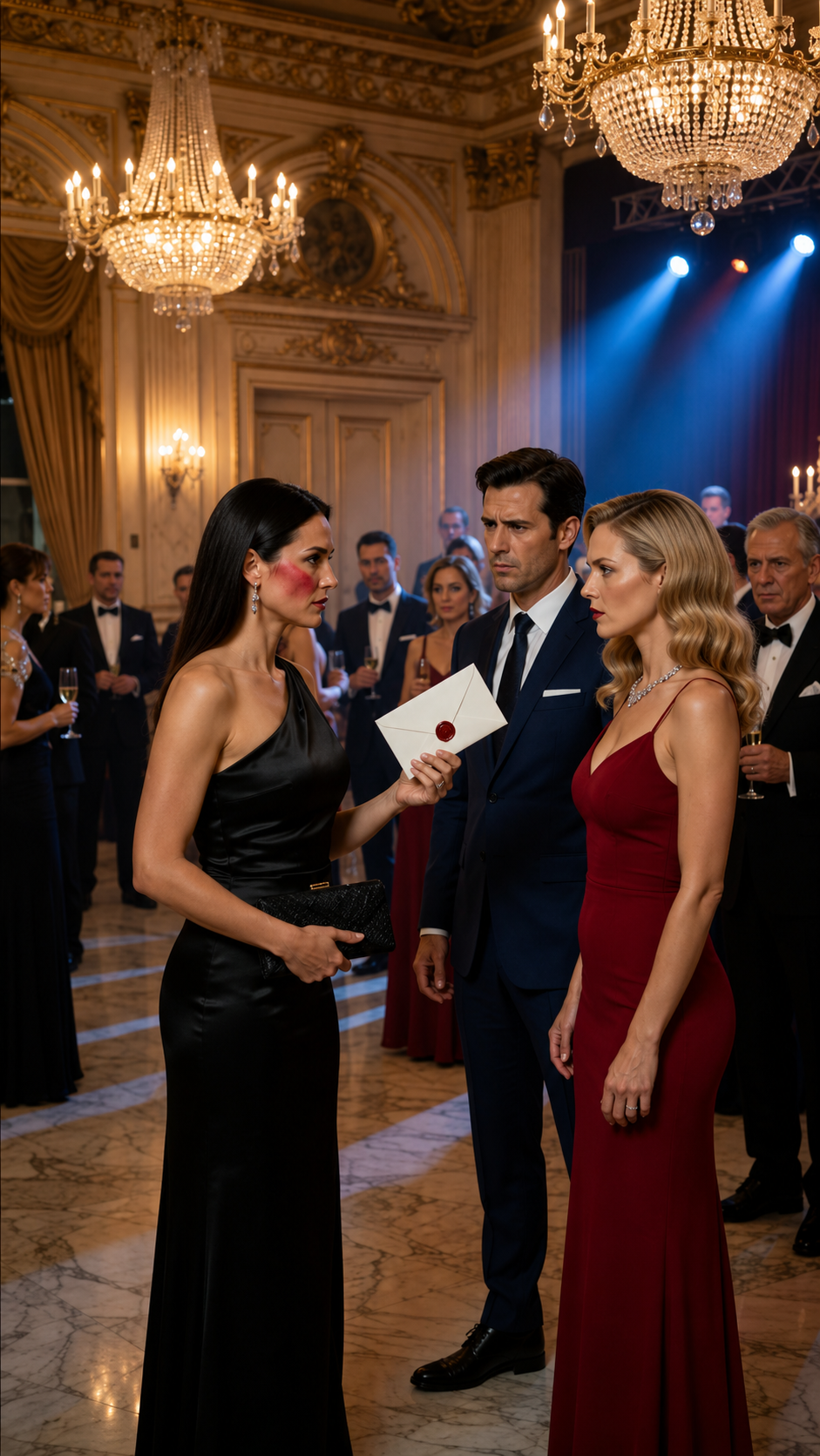 She Slapped The Woman In Black At Her Engagement Gala… Until The White Envelope Proved The Groom Was Already Married