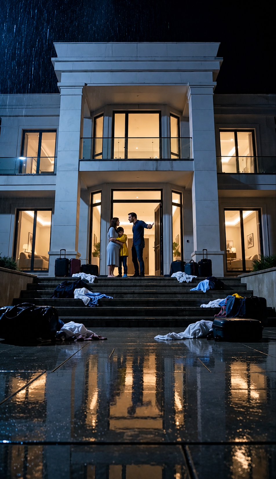 Le Milliardaire Jeta Sa Compagne Enceinte Et Son Petit Garçon Sous La Pluie… Mais L’Avocat Arriva Avec Un Acte Prouvant Que La Maison Appartenait À Celle Qu’Il Venait De Chasser
