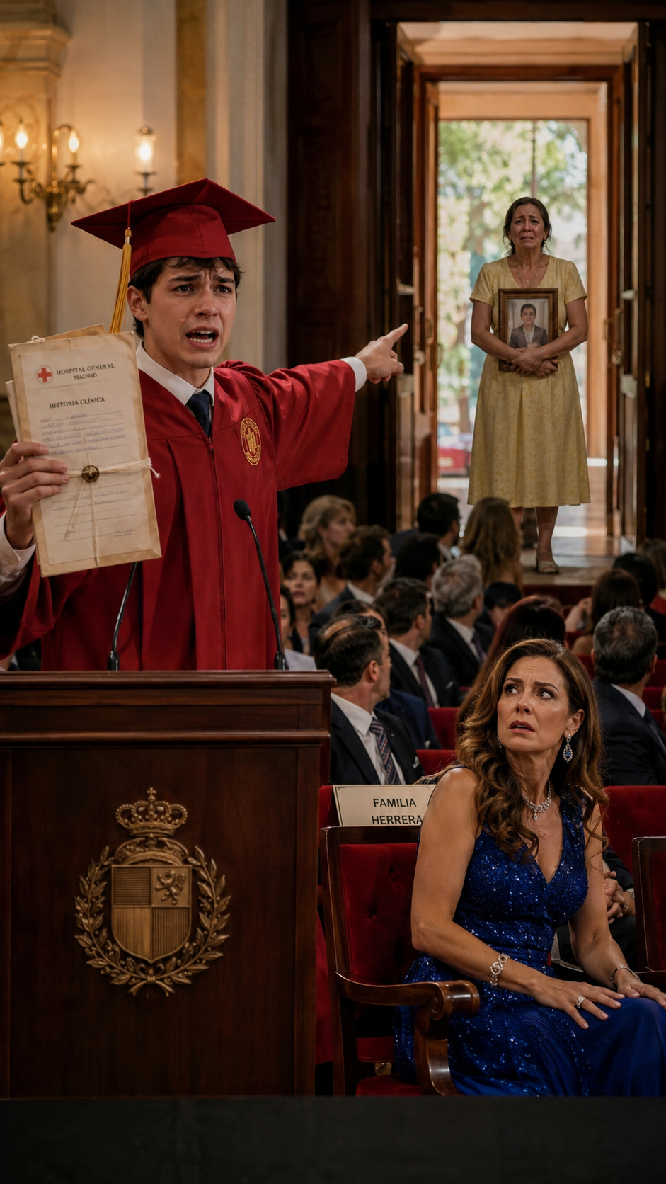 La Femme Riche S’Installa À La Place D’Honneur Pour Recevoir Les Remerciements… Mais Le Diplômé Désigna La Femme Pauvre Qu’Elle Avait Fait Chasser