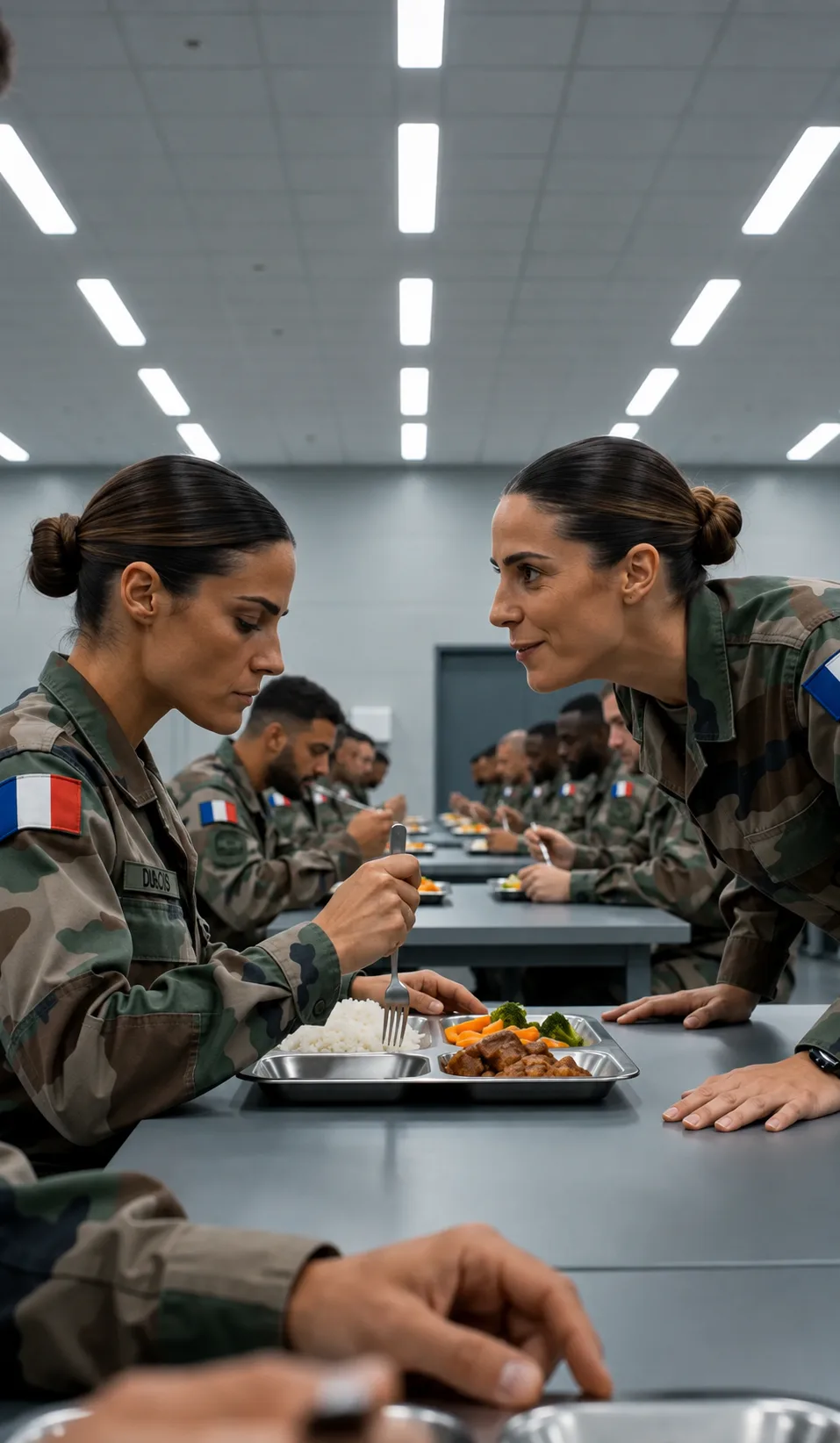 LE COLONEL L’A SALUÉE DEVANT TOUT LE RÉFECTOIRE… PUIS IL A PRONONCÉ « ORION-7 » ET LA SOLDATE QUE TOUT LE MONDE MÉPRISAIT A PÂLI