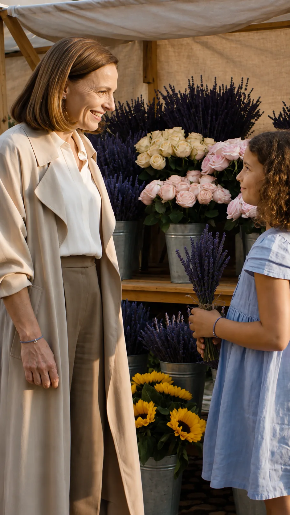 ELLE A ACHETÉ UN SIMPLE BOUQUET DE LAVANDE… PUIS ELLE A VU AU POIGNET D’UNE PETITE FILLE LE BRACELET DE SA FILLE DISPARUE DEPUIS ONZE ANS