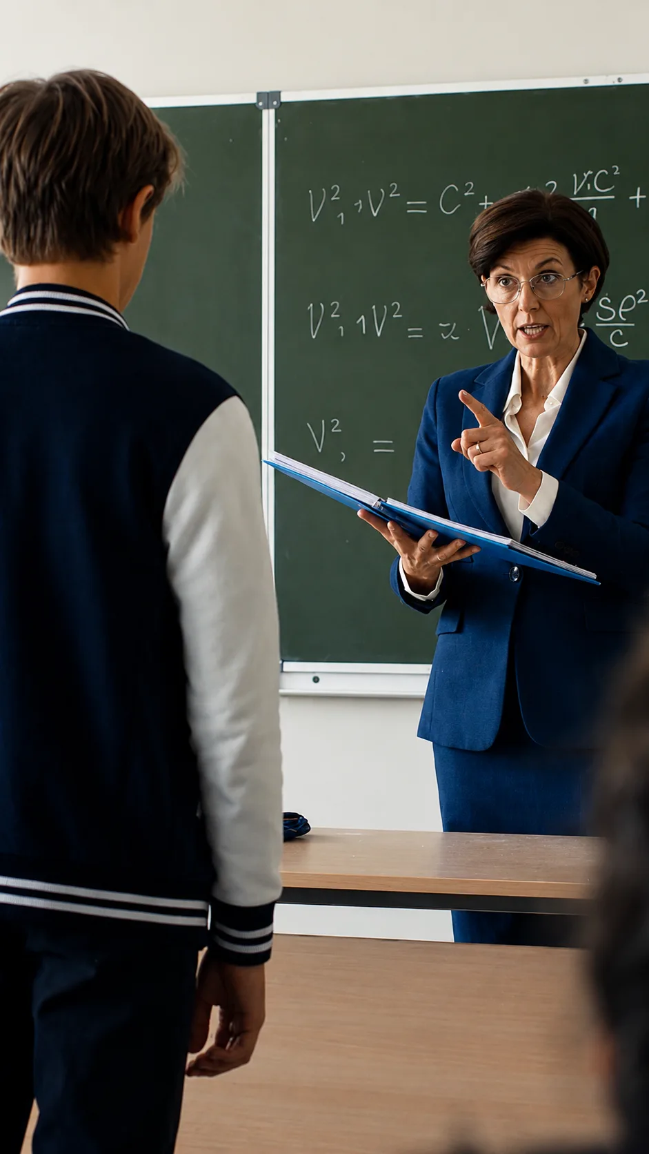 LA PROFESSEURE L’A HUMILIÉ DEVANT TOUTE LA CLASSE EN DISANT QU’IL AVAIT TRICHÉ… PUIS LE DIRECTEUR EST ENTRÉ AVEC UNE ENVELOPPE QUI A FAIT TAIRE TOUT LE MONDE
