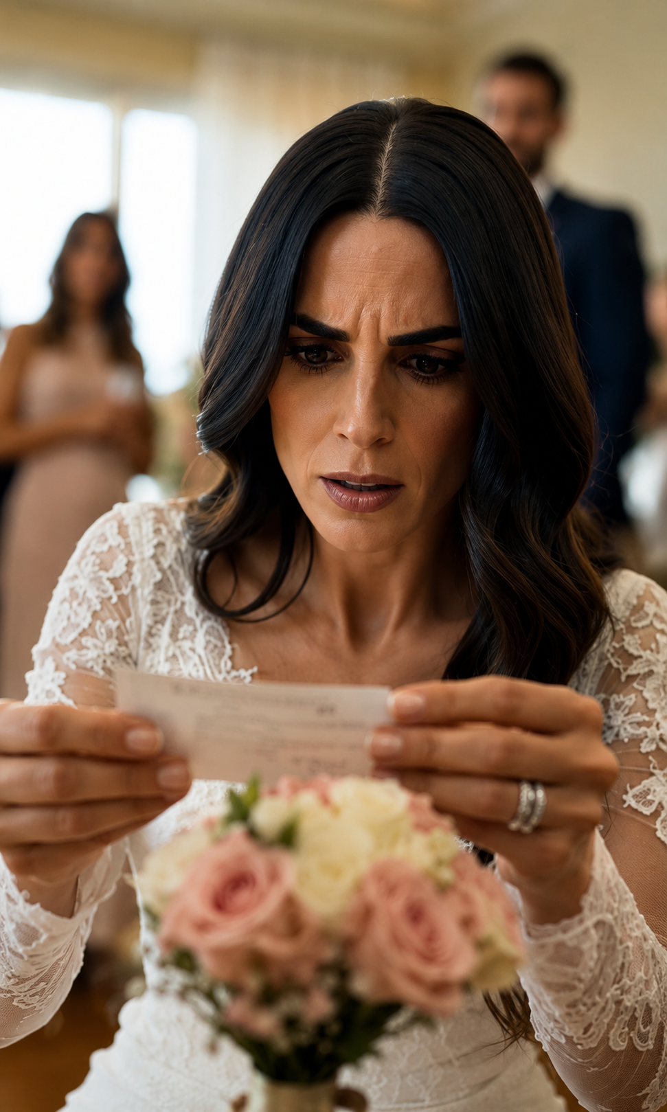 La Mariée Trouva Un Billet Caché Dans Le Bouquet D’Une Petite Fille… Puis Elle Demanda Au Marié Pourquoi L’Enfant Portait Son Nom