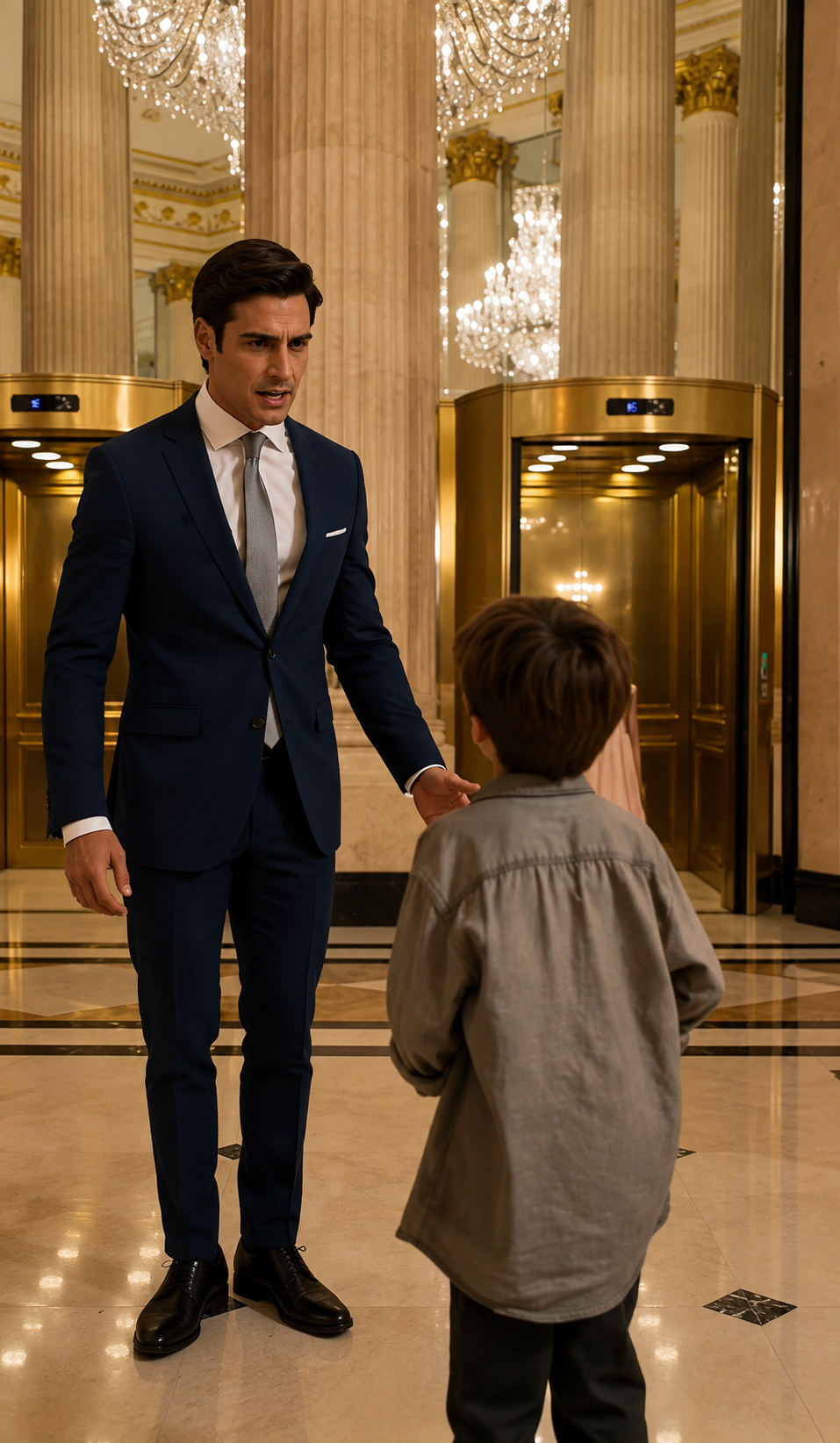 Le Garçon Orphelin Courut Vers Le Millionnaire Dans Un Hôtel… Puis Son Vieux Médaillon Révéla Le Secret De Leur Famille