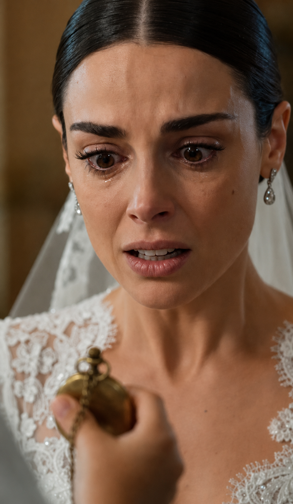 UNE PETITE FILLE INTERROMPIT LE MARIAGE ET TENDIT UN VIEUX MÉDAILLON À LA MARIÉE… ÉLISE L’OUVRIT, PÂLIT ET MURMURA : « ON NOUS A MENTI À TOUTES LES DEUX »