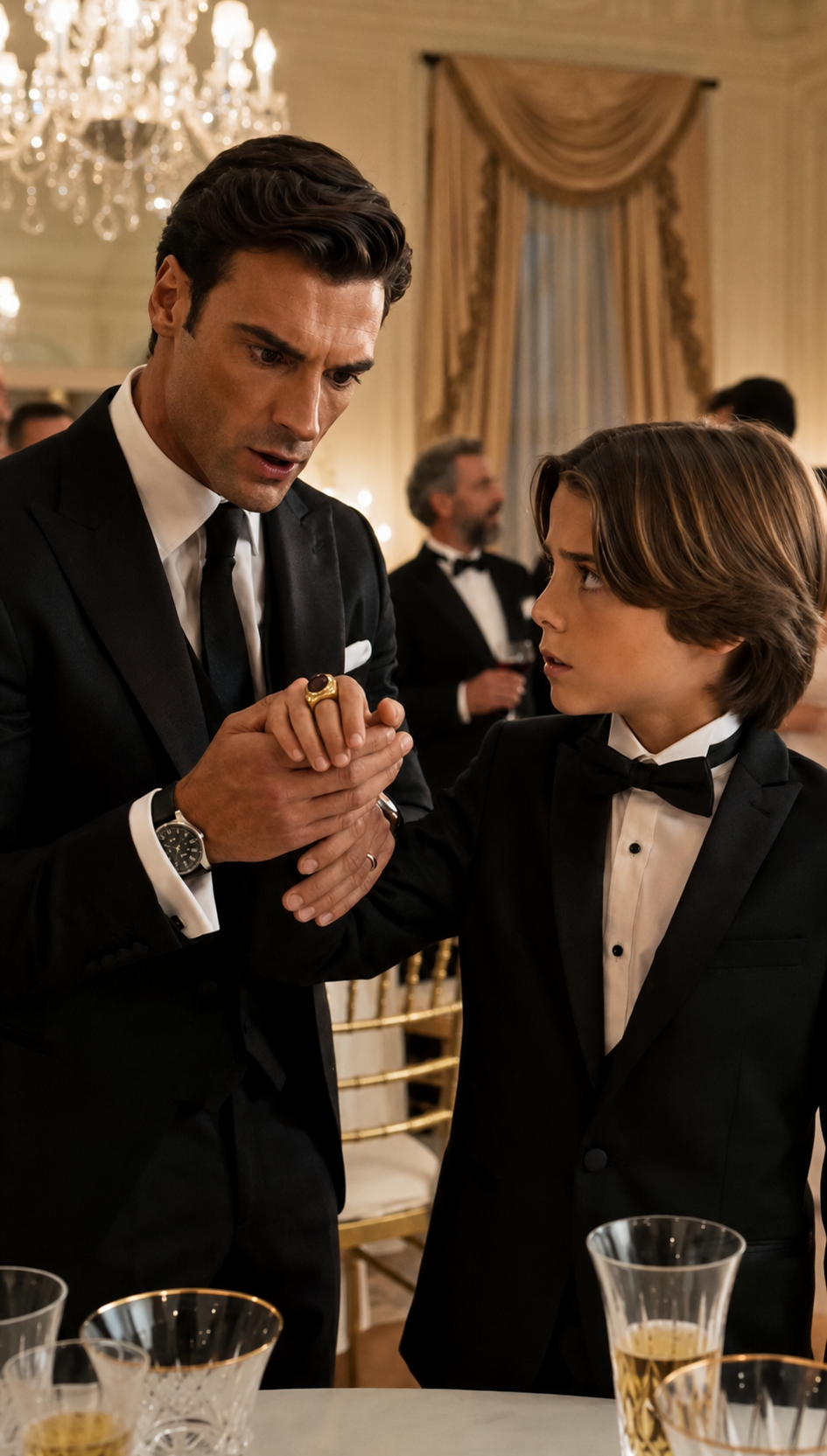 LE MILLIARDAIRE SAISIT LE POIGNET D’UN GARÇON EN PLEIN GALA EN CRIANT : « OÙ AS-TU TROUVÉ CETTE BAGUE ? »… MAIS QUAND L’ENFANT RÉPONDIT « MON PÈRE ME L’A DONNÉE AVANT DE DISPARAÎTRE », ALEXANDRE DEVINT LIVIDE