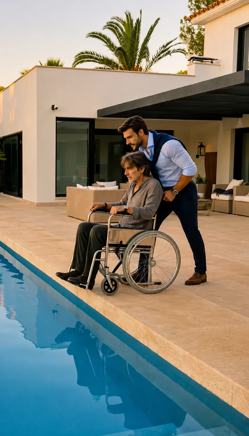 “MAÑANA LA EMPRESA SERÁ MÍA”… DIJO ANTES DE EMPUJAR A SU PADRE PARALIZADO A LA PISCINA, PERO NO SABÍA QUE RAFAEL PODÍA CAMINAR