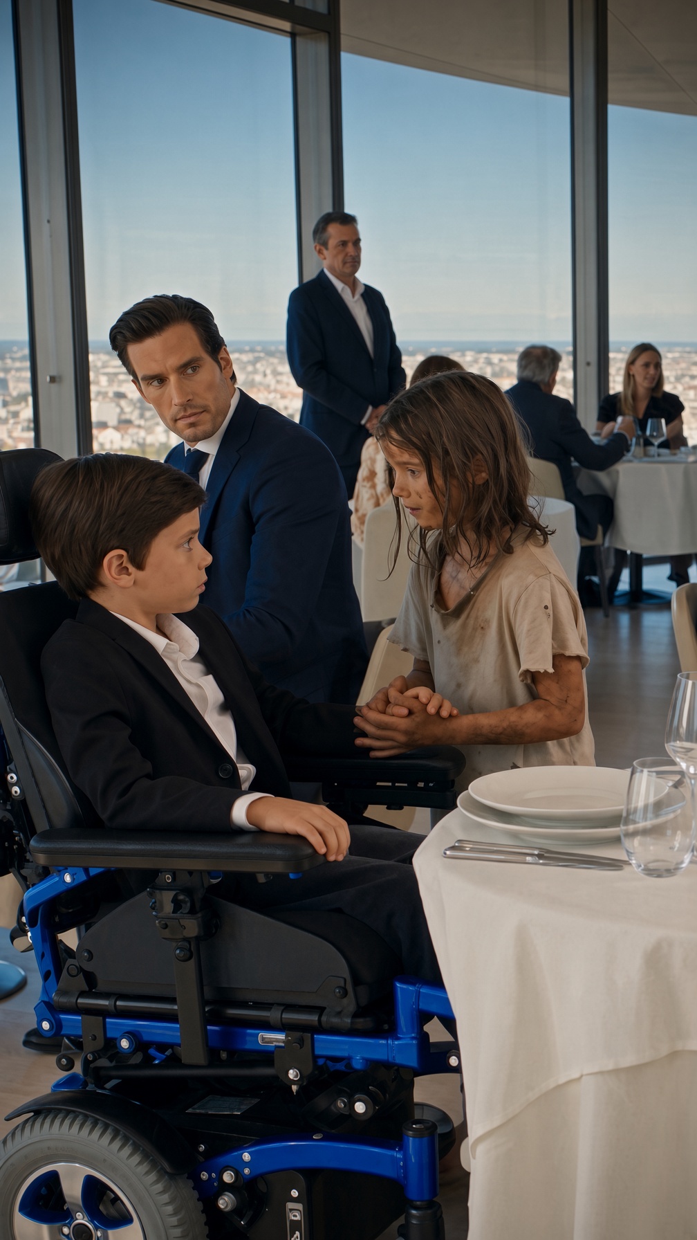 UNE FILLETTE COUVERTE DE BOUE A PRIS LA MAIN DU GARÇON EN FAUTEUIL ET A DIT À SON PÈRE : « CE QUI LUI EST ARRIVÉ N’ÉTAIT PAS UN ACCIDENT »