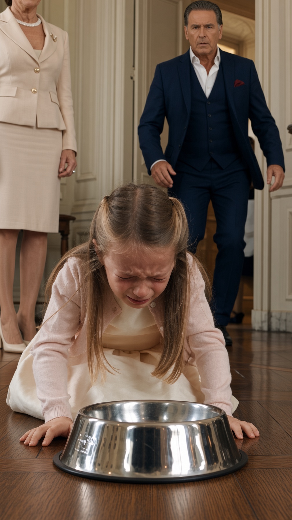 LA PETITE FILLE PLEURAIT DEVANT UNE GAMELLE… MAIS QUAND LE PATRIARCHE A VU LA VIDÉO DE LA SERVANTE, SON VISAGE A CHANGÉ