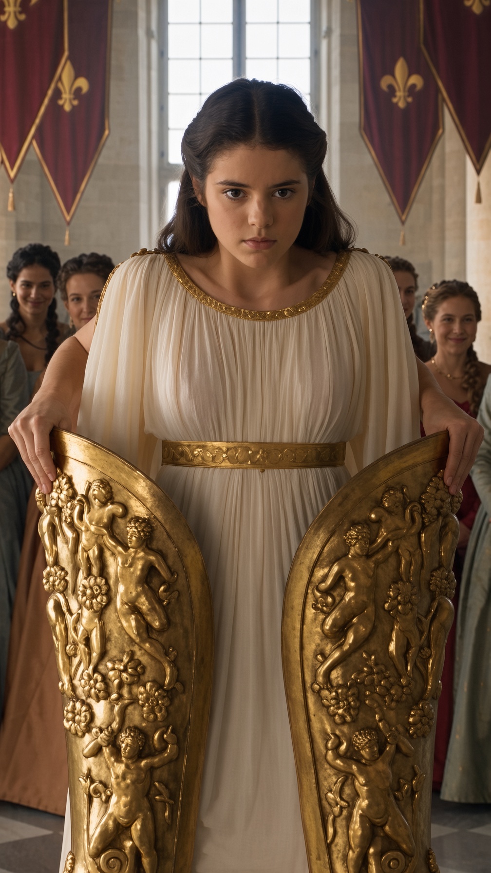 ELLE ÉTAIT LA PREMIÈRE À ENTRER PARFAITEMENT DANS LA MESURE D’OR… PUIS LE MÉDAILLON DE LA REINE MORTE EST TOMBÉ À SES PIEDS