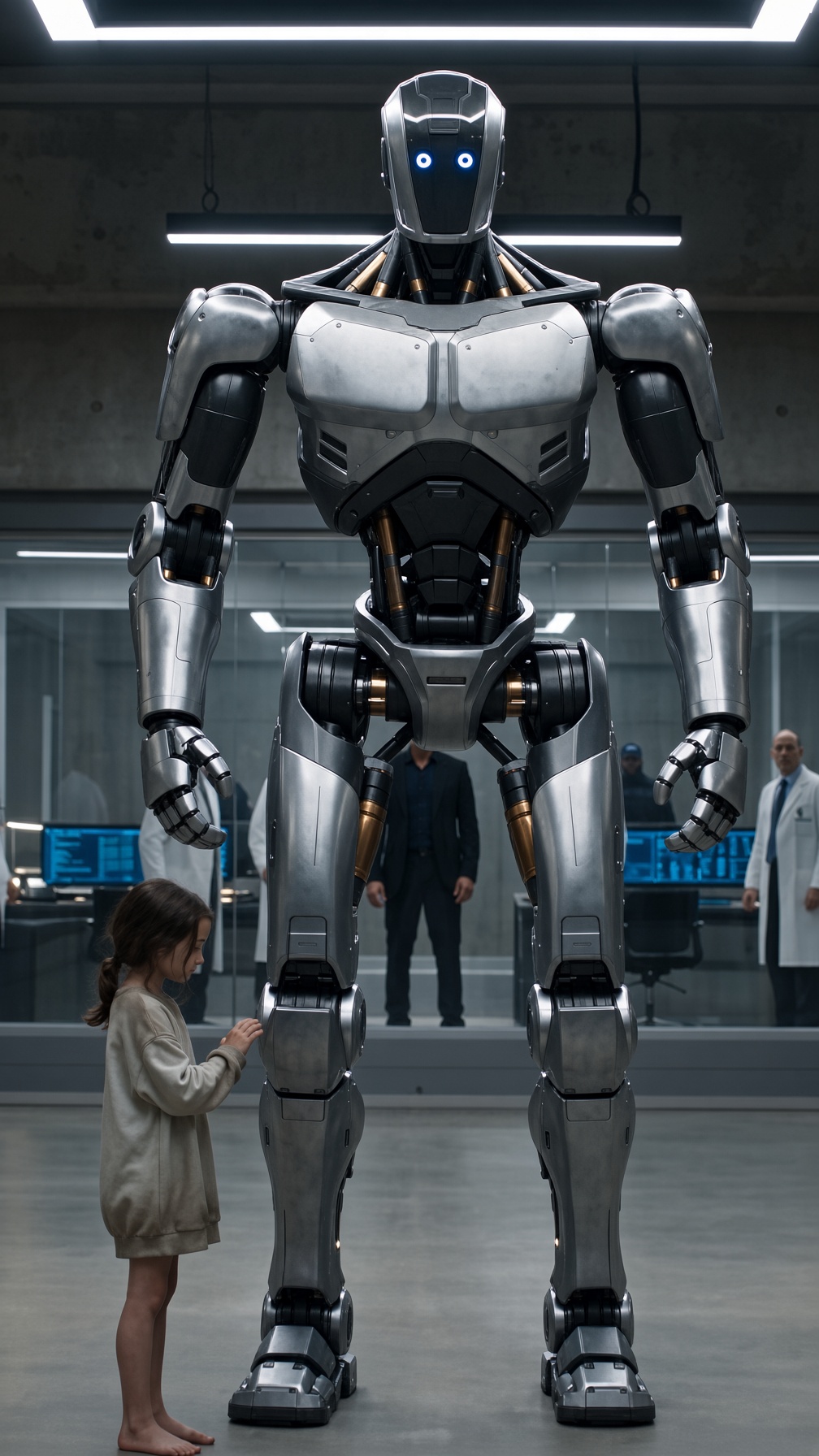 LA PETITE FILLE BLESSÉE A POSÉ SA MAIN SUR LE ROBOT QUE PERSONNE N’ARRIVAIT À RÉVEILLER… PUIS SES YEUX SE SONT ALLUMÉS