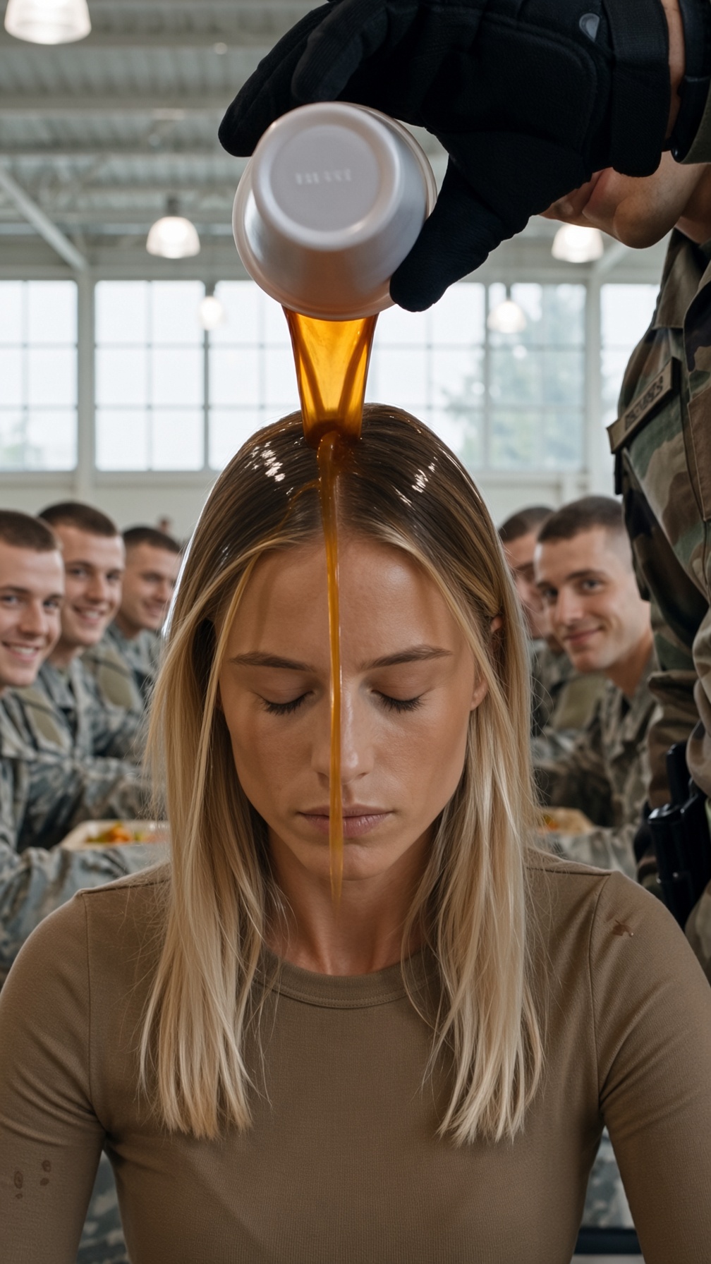 IL A VERSÉ SON VERRE SUR UNE FEMME QU’IL PRENAIT POUR UNE CIVILE… PUIS ELLE A LEVÉ LES YEUX : « VOUS AURIEZ DÛ ME DEMANDER MON NOM, SERGENT »