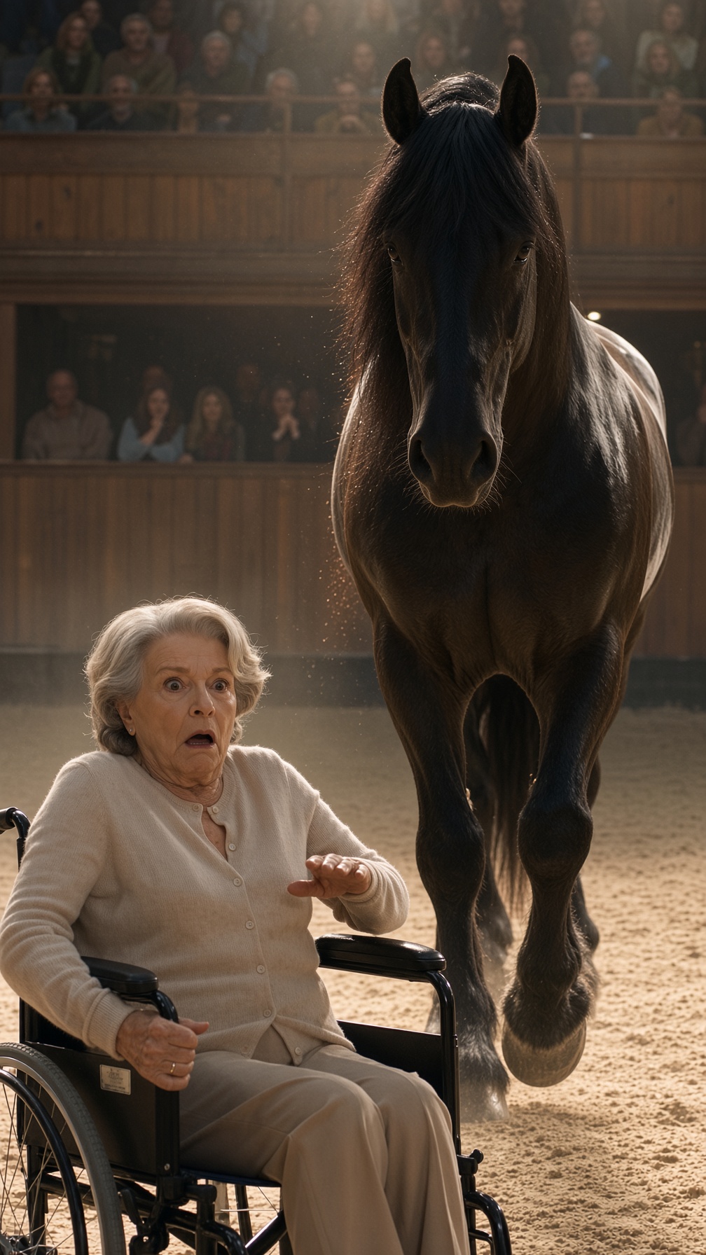 SON FILS L’A LAISSÉE FACE À UN ÉTALON SAUVAGE POUR HÉRITER DE SA FORTUNE… MAIS IL IGNORAIT À QUI APPARTENAIT CE CHEVAL