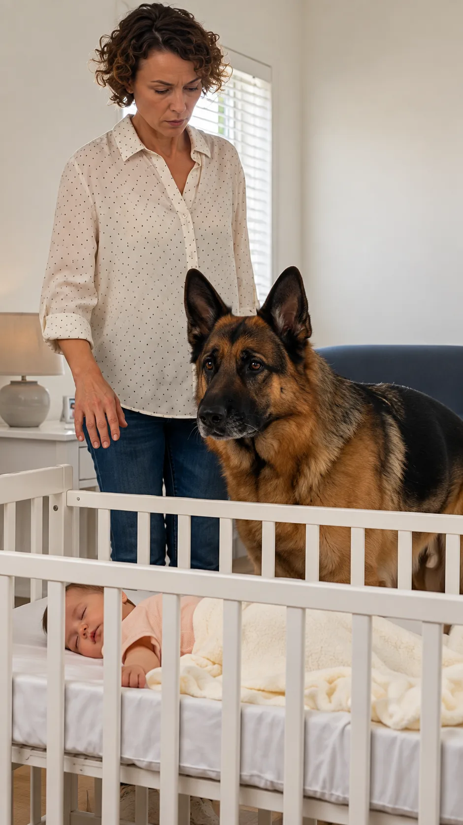 LE CHIEN REFUSAIT DE LAISSER LA NOUNOU TOUCHER LE BÉBÉ… PUIS LA CAMÉRA S’EST ALLUMÉE ET ELLE A MURMURÉ : « LUCIE… »