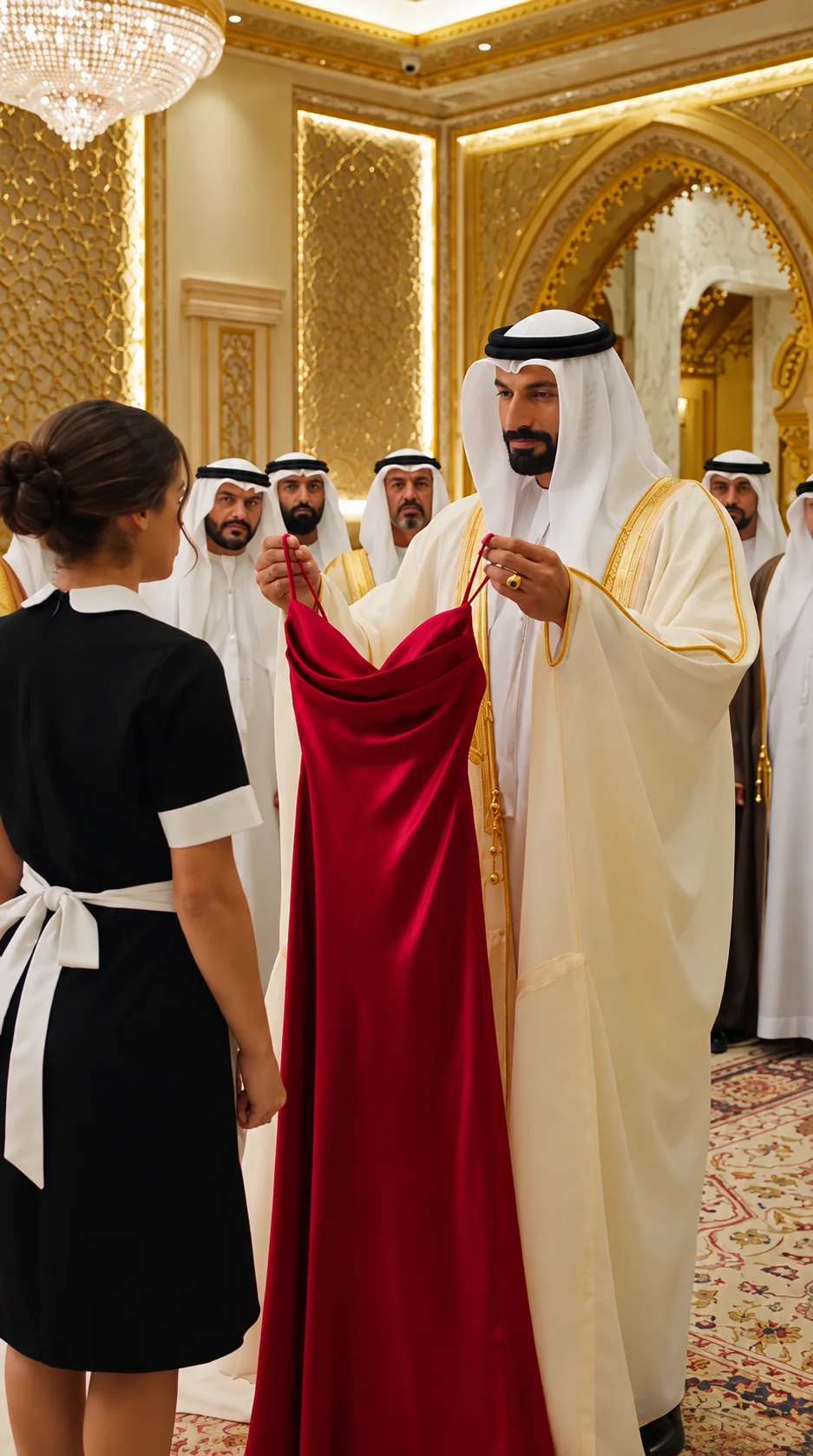 LE CHEIKH LUI A ORDONNÉ DE JOUER LE RÔLE DE SA FEMME… MAIS EN PRENANT LA ROBE ROUGE, LA SERVANTE A MURMURÉ : « ELLE APPARTENAIT À MA MÈRE »