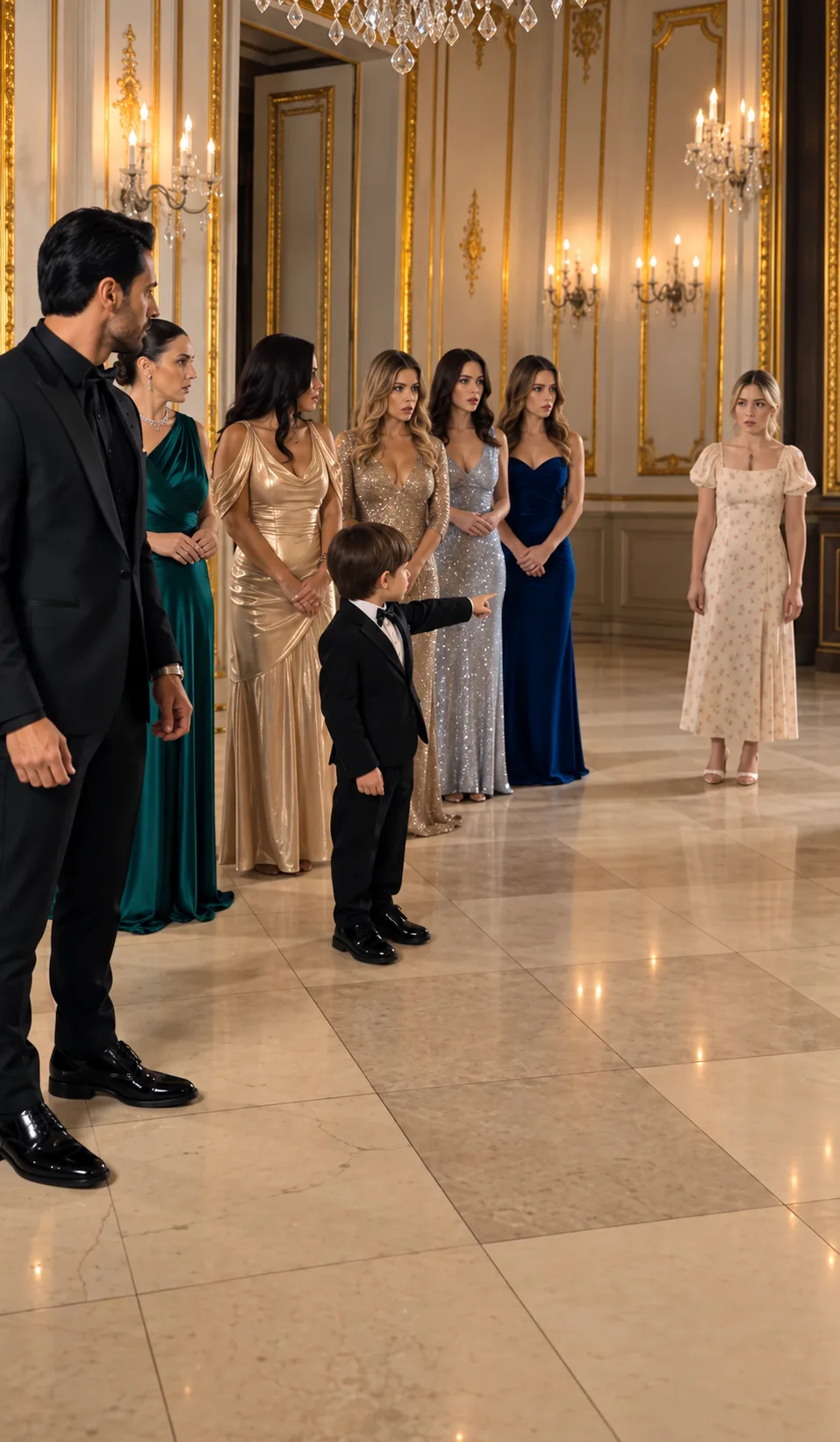 EL JEFE DE LA MAFIA IBA A ELEGIR ESPOSA ENTRE MUJERES RICAS… HASTA QUE SU HIJO SEÑALÓ A LA MÁS SENCILLA Y DIJO: “PAPÁ… ELLA TIENE LA LLAVE DE MAMÁ”
