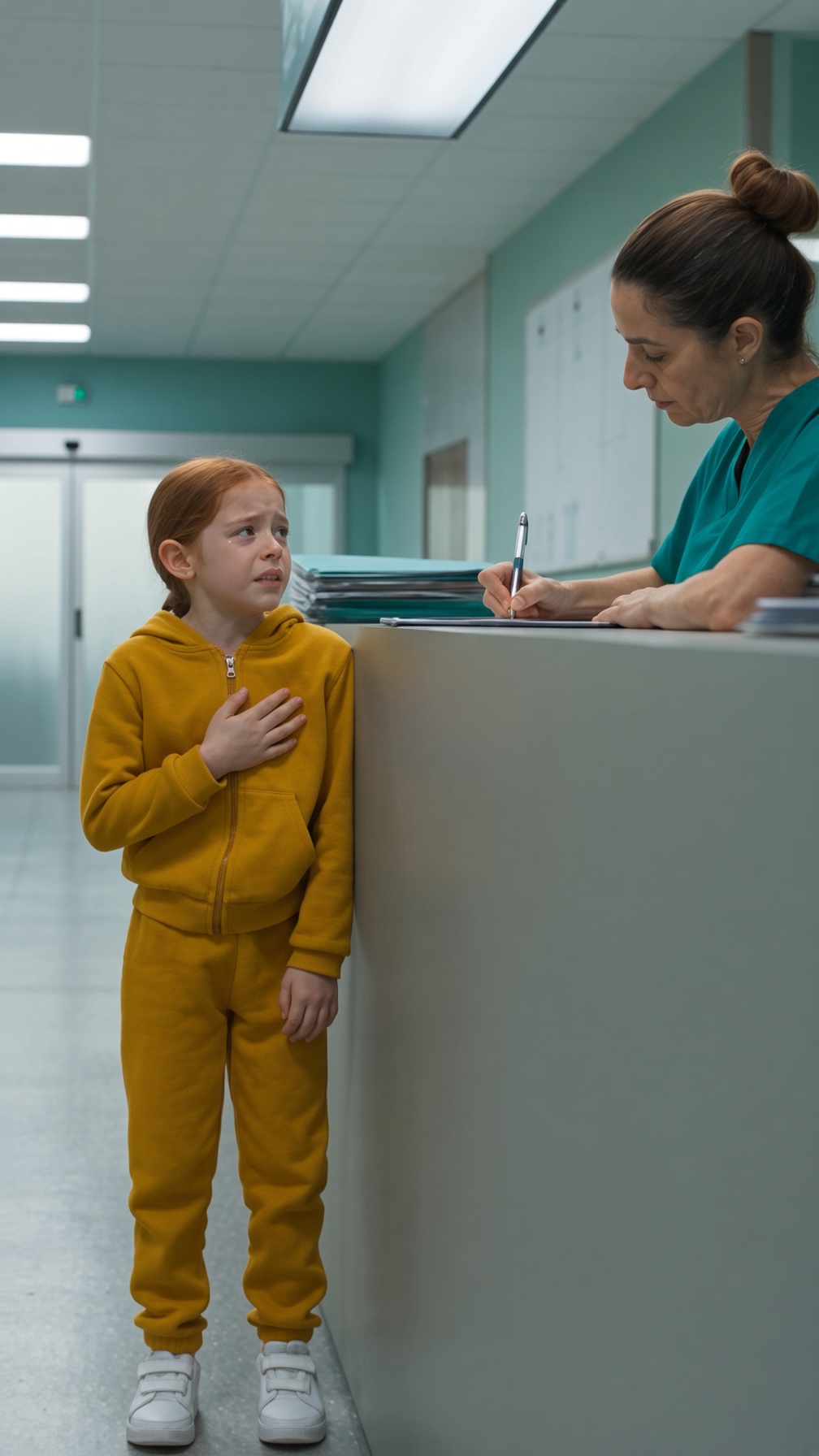LA RECEPCIONISTA IGNORÓ A UNA NIÑA QUE NO PODÍA RESPIRAR… HASTA QUE UN MÉDICO VIO SU PULSERA Y SUSURRÓ: «ESA PACIENTE MURIÓ HACE SEIS AÑOS»