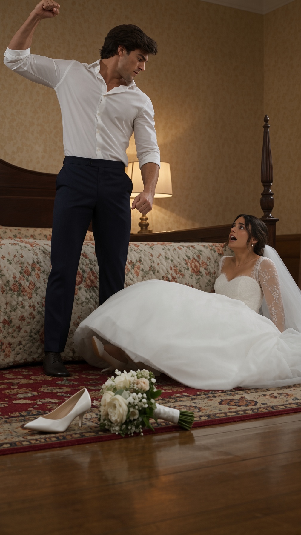 LOS INVITADOS OYERON GRITOS EN LA NOCHE DE BODAS Y ENTRARON CORRIENDO… LA MADRE DEL NOVIO MIRÓ A SU HIJO Y DIJO: «LA OTRA NOVIA TAMBIÉN GRITÓ EN ESTA HABITACIÓN»