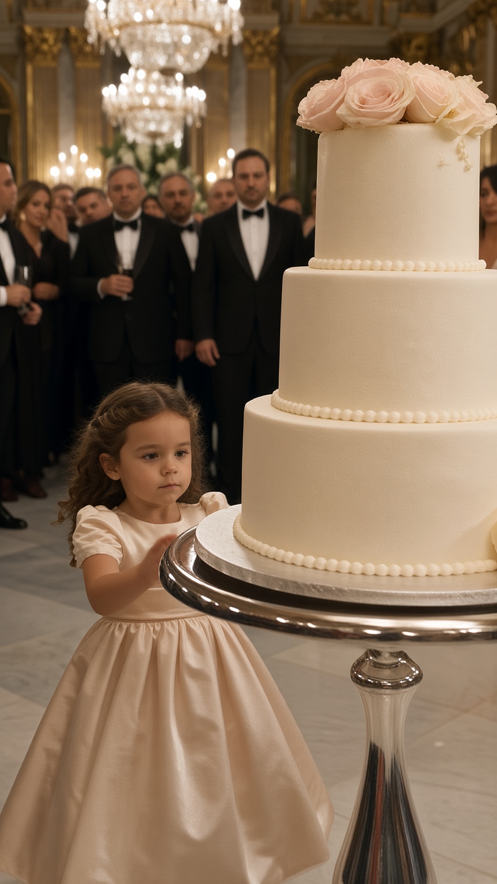 LA NIÑA DESTROZÓ LA TARTA DEL JEFE DE LA MAFIA DELANTE DE TODOS… PERO CUANDO ÉL SE ACERCÓ, ELLA SUSURRÓ: «EL PRIMER TROZO ERA PARA TU HIJO»