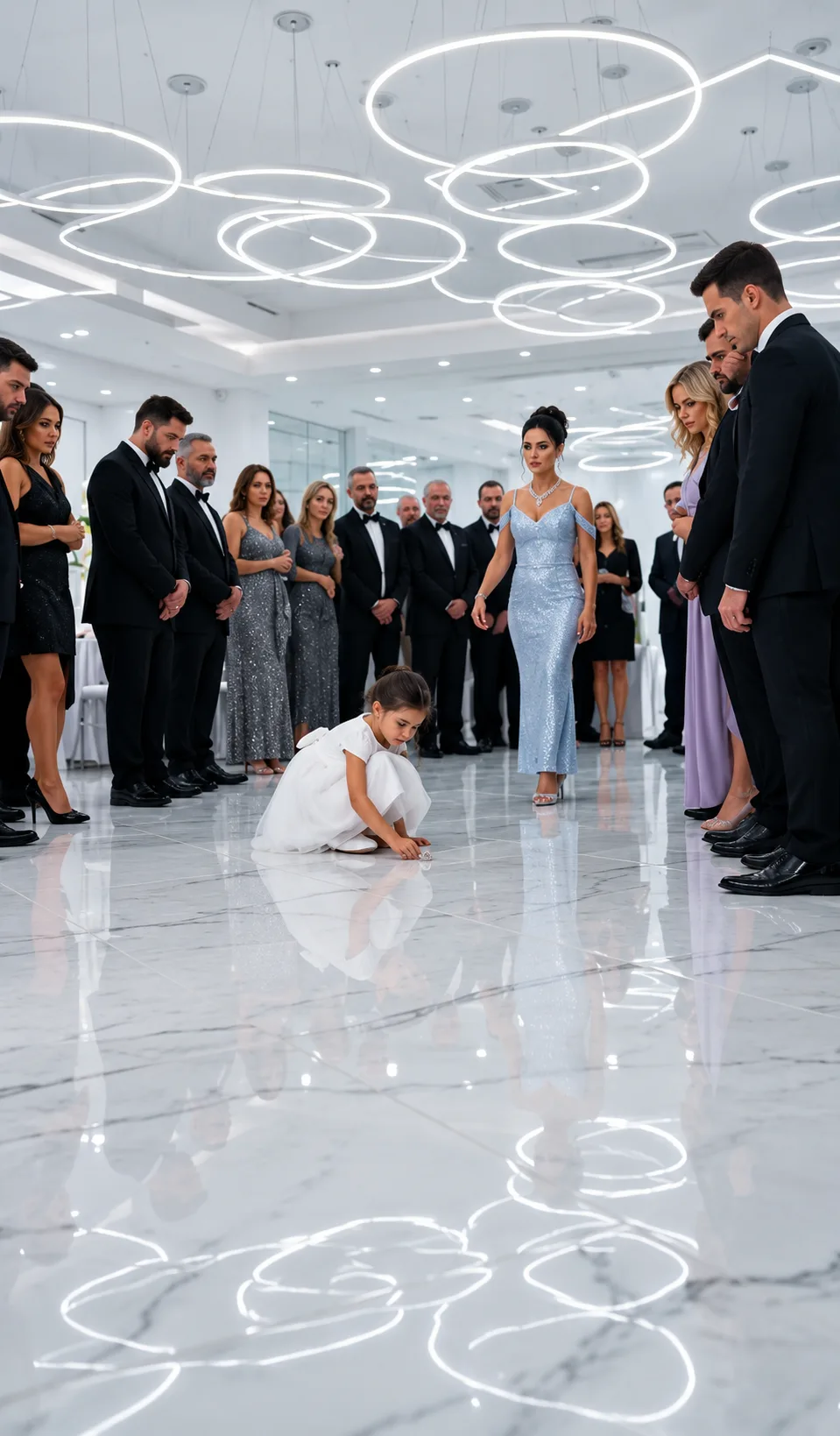 THE LITTLE GIRL DROPPED A PEARL AT THE MILLIONAIRE’S ENGAGEMENT PARTY… HE PICKED IT UP, TURNED PALE, AND WHISPERED, “THIS CAME FROM MY MOTHER’S NECKLACE.”