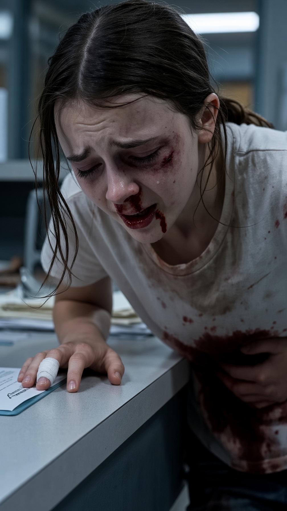 THE INJURED GIRL STUMBLED INTO THE ER COVERED IN BLOOD… THEN A MILLIONAIRE IN THE WAITING ROOM LOOKED UP AND WHISPERED, “MY DAUGHTER DIED SIX YEARS AGO.”