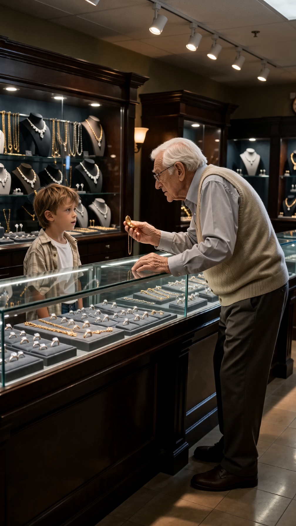 THE POOR BOY TRIED TO SELL HIS SICK MOM’S LOCKET FOR MEDICINE… BUT THE JEWELER OPENED IT, SAW THE PHOTO INSIDE, AND WHISPERED, “THAT WOMAN IS MY DAUGHTER.”