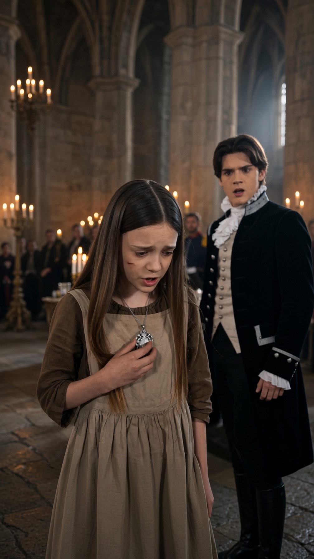 THE POOR GIRL WAS DRAGGED INTO THE KING’S FEAST AND CALLED A THIEF… THEN THE OLD KING SAW THE MEDALLION ON HER CHEST AND WHISPERED, “ONLY MY DAUGHTER HAD THAT.”