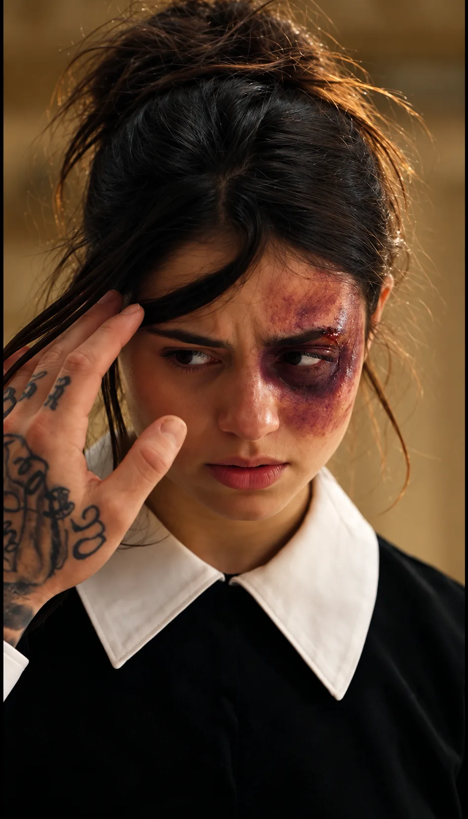 THE MAFIA BOSS SAW HIS MAID HIDING A BLACK EYE… BUT WHEN SHE WHISPERED, “SOMEONE WHO WORKS FOR YOU,” THE ENTIRE TABLE WENT SILENT