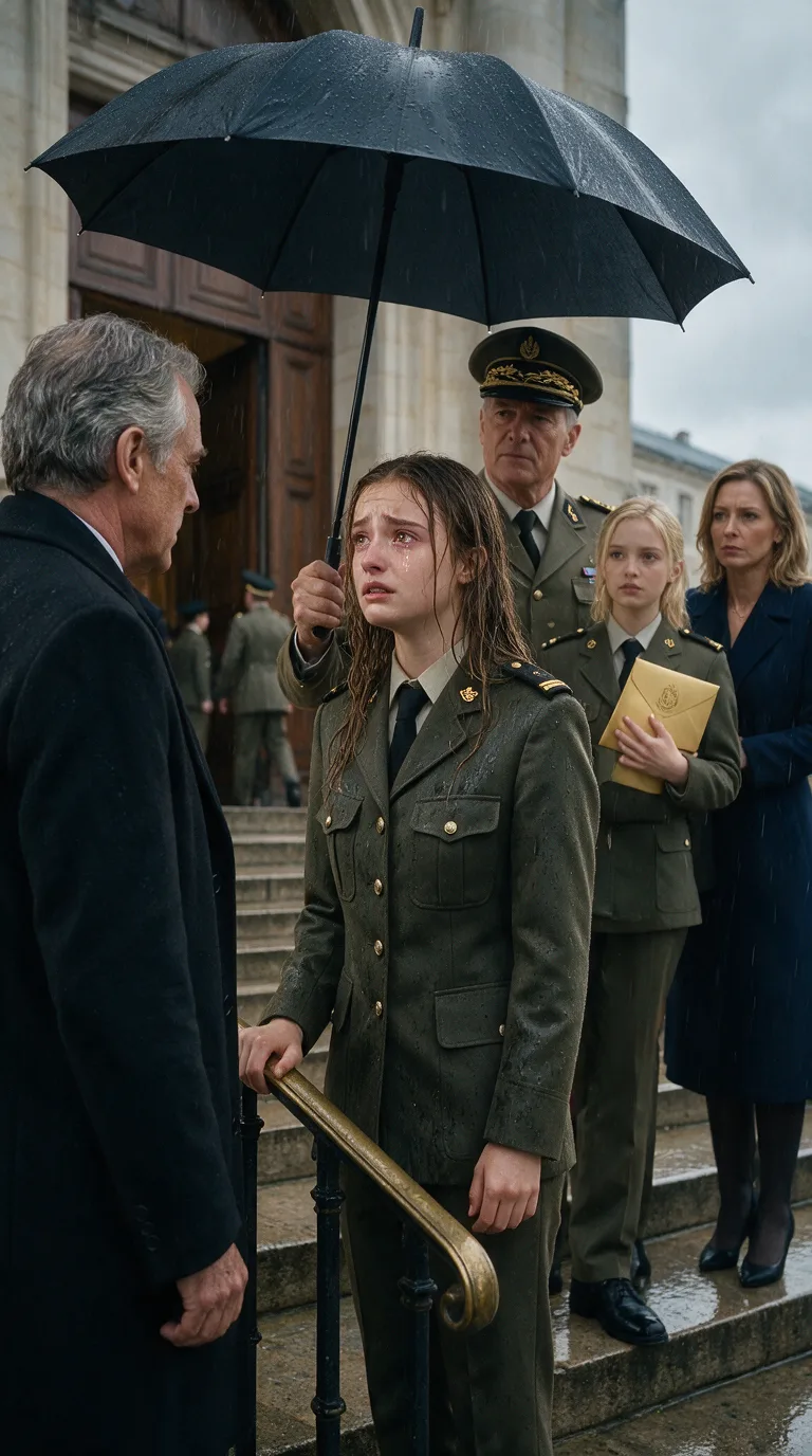 SON PÈRE A DONNÉ SON UNIQUE INVITATION DE REMISE DE DIPLÔME À SA DEMI-SŒUR… MAIS SOUS LA PLUIE, UN COLONEL A PRONONCÉ LE NOM QUE SA FAMILLE LUI INTERDISAIT