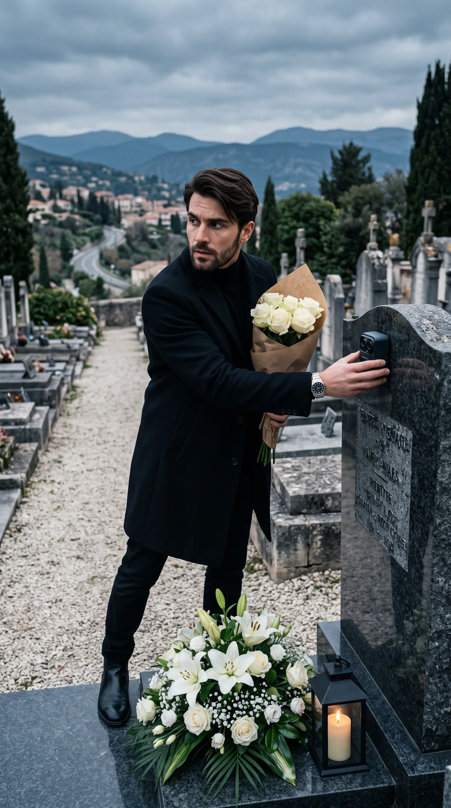 IL VENAIT DÉPOSER DES FLEURS SUR SA TOMBE CHAQUE ANNÉE… MAIS CETTE FOIS, UN BOUQUET ÉTAIT DÉJÀ LÀ — ET LES IMAGES DE SURVEILLANCE ONT RÉVÉLÉ CE QU’ON LUI CACHAIT DEPUIS SIX ANS