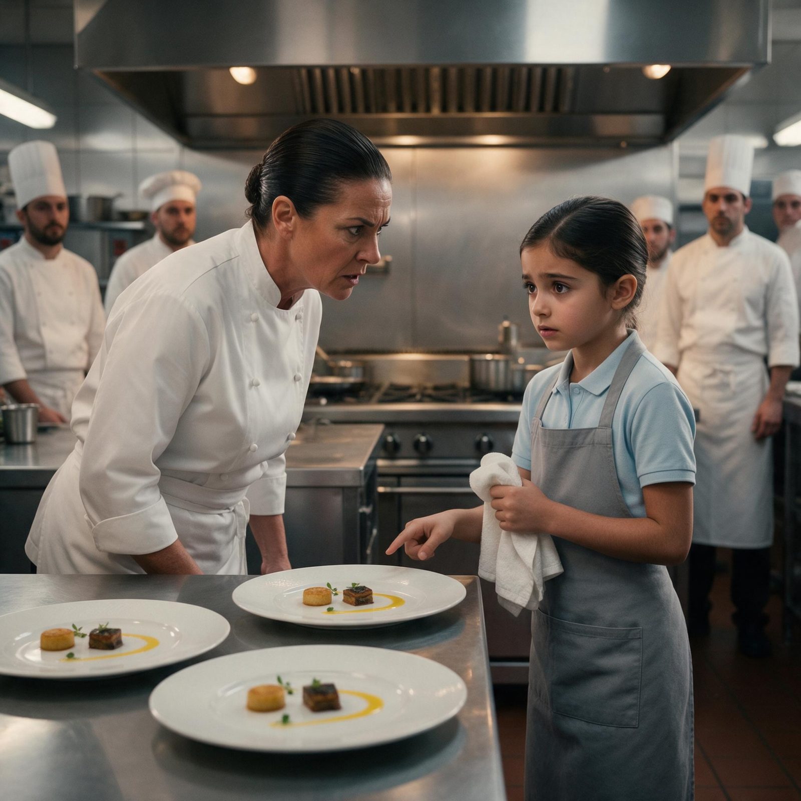 LA PETITE FILLE A CORRIGÉ LA SAUCE DE LA CHEFFE… PUIS TOUTE LA CUISINE A COMPRIS POURQUOI CLAUDINE AVAIT PEUR