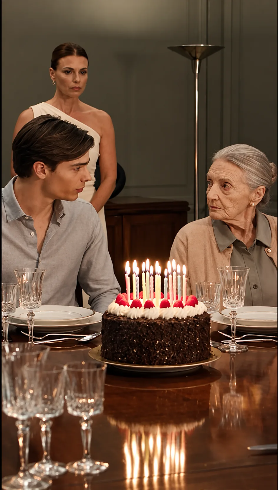POUR SES 87 ANS, MADELEINE A REGARDÉ SON PETIT-FILS ET A DIT : « TU N’ES PAS JULIEN »… PUIS SA MÈRE A PÂLI QUAND ELLE A PARLÉ DE LA CICATRICE