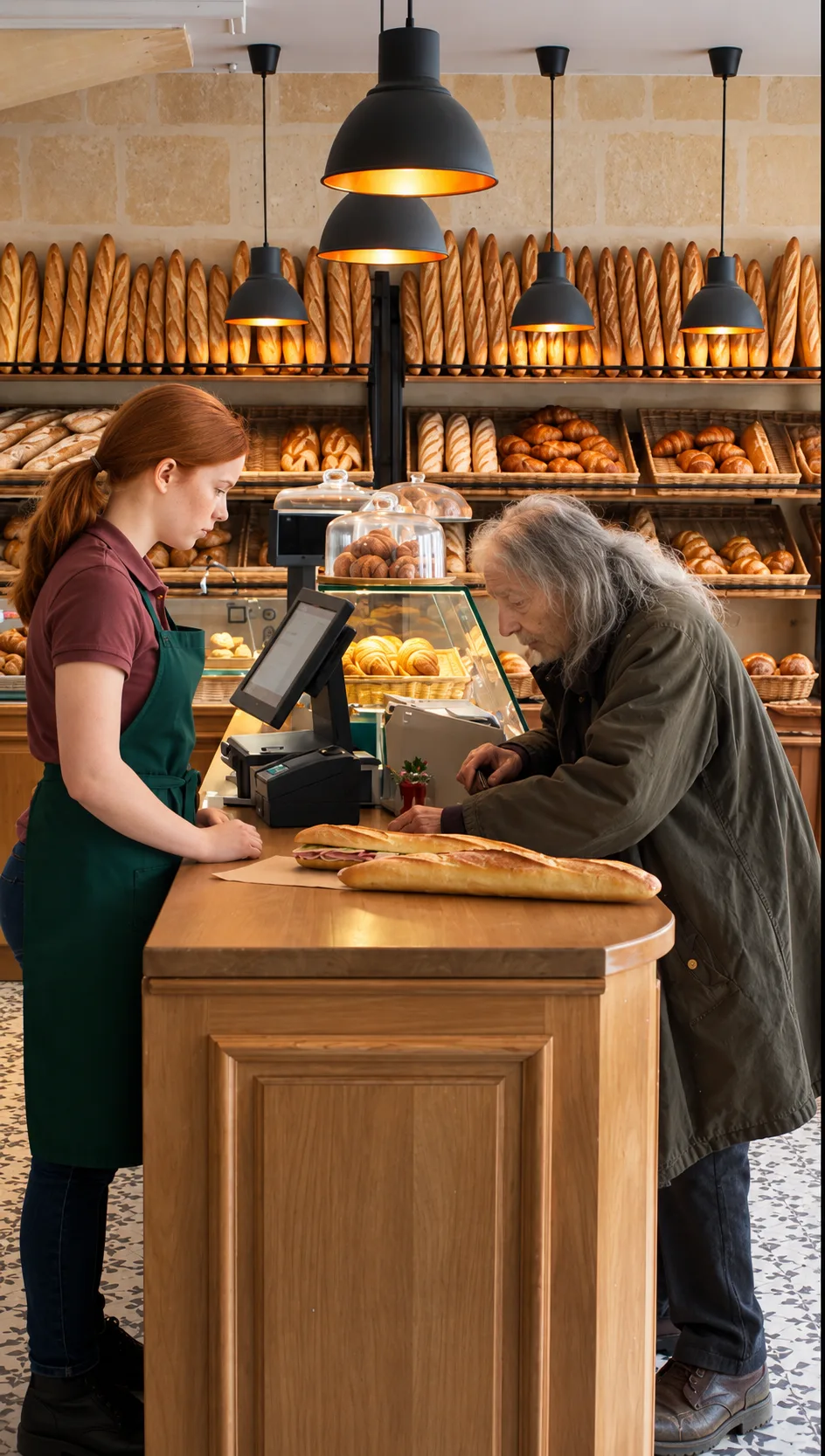 UNE VIEILLE DAME N’AVAIT PAS ASSEZ POUR PAYER SON PAIN… PUIS ELLE A PRIS SON TÉLÉPHONE : « JULIEN ? C’EST MAMAN. JE SUIS DANS TA BOULANGERIE »