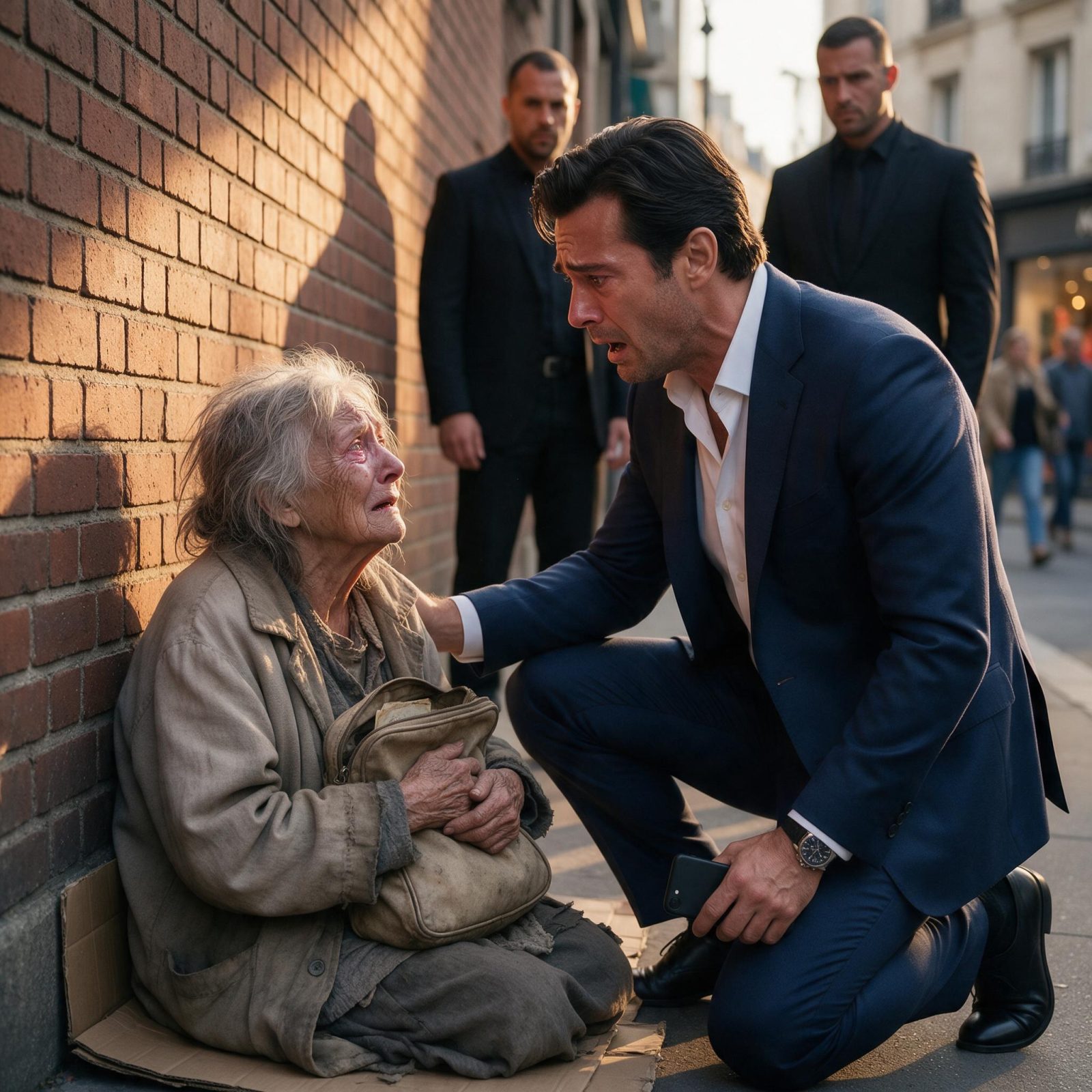 LE MILLIONNAIRE MARCHAIT SEUL DANS LA RUE… PUIS UNE VIEILLE FEMME A CHANTÉ LA BERCEUSE DE SA MÈRE DISPARUE ET L’A APPELÉ “PETIT MARC”